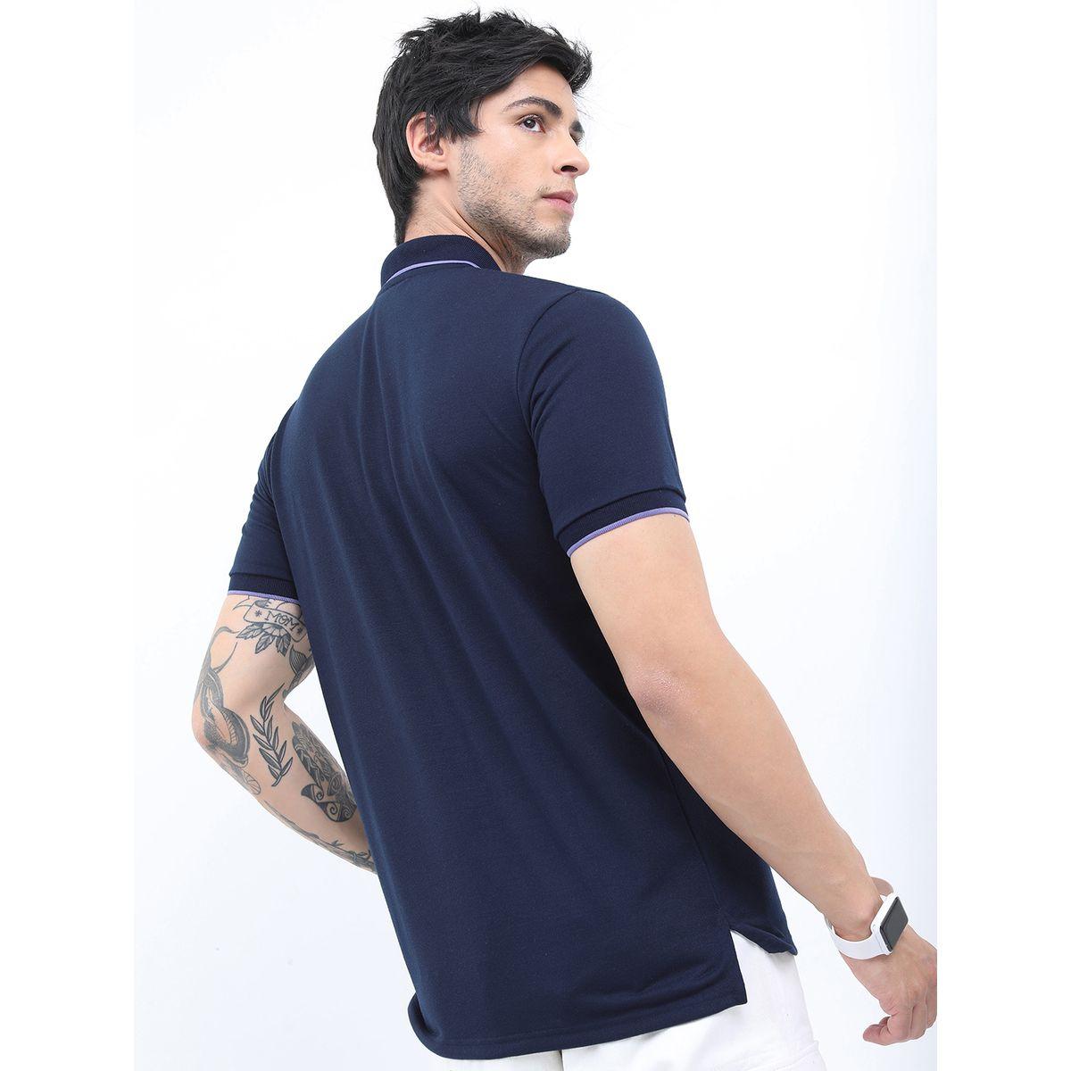 تيشيرت بولو بنمط كتل الالوان هايلاندر × ستايلي-men-clothing-tshirtsandpolos-polos-image-3