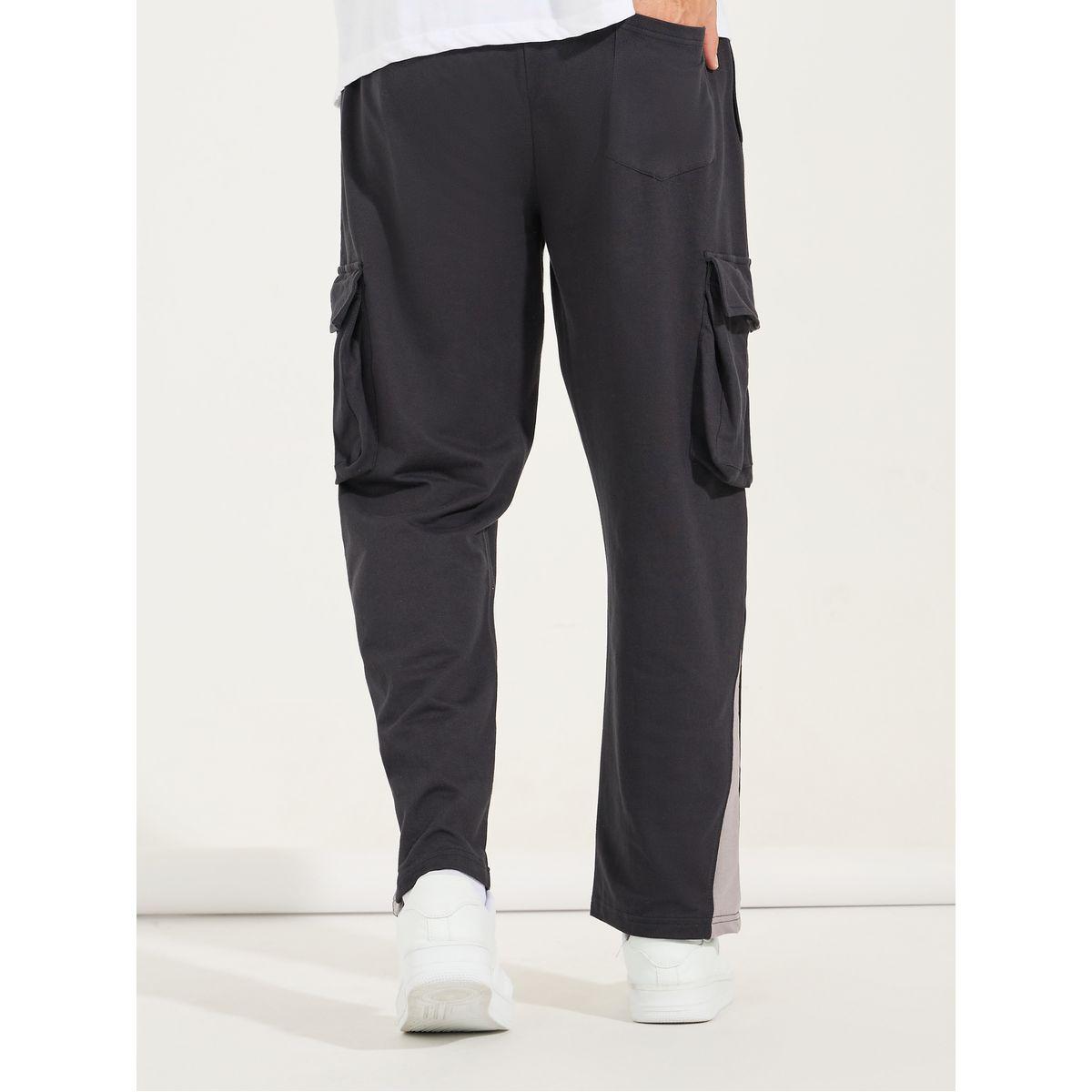Styli Contrast Panel Cargo Pocket Relaxed Fit Joggers-men-clothing-bottoms-joggers-image-4