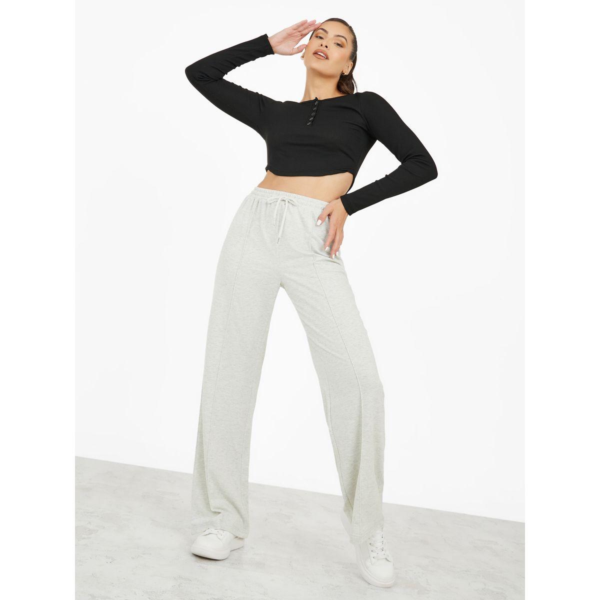 بنطال واسع الأرجل بتداخلات محزوزة-women-clothing-bottoms-trousers-image-2