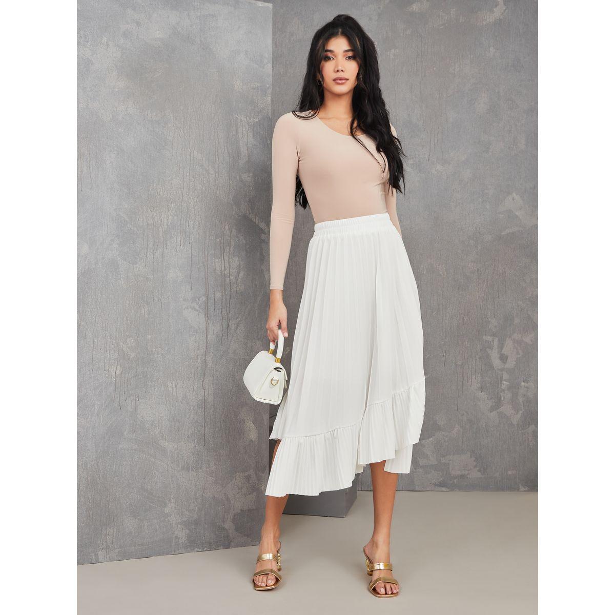 تنورة مزينة بكسرات وكشكش-women-clothing-bottoms-skirts-image-2