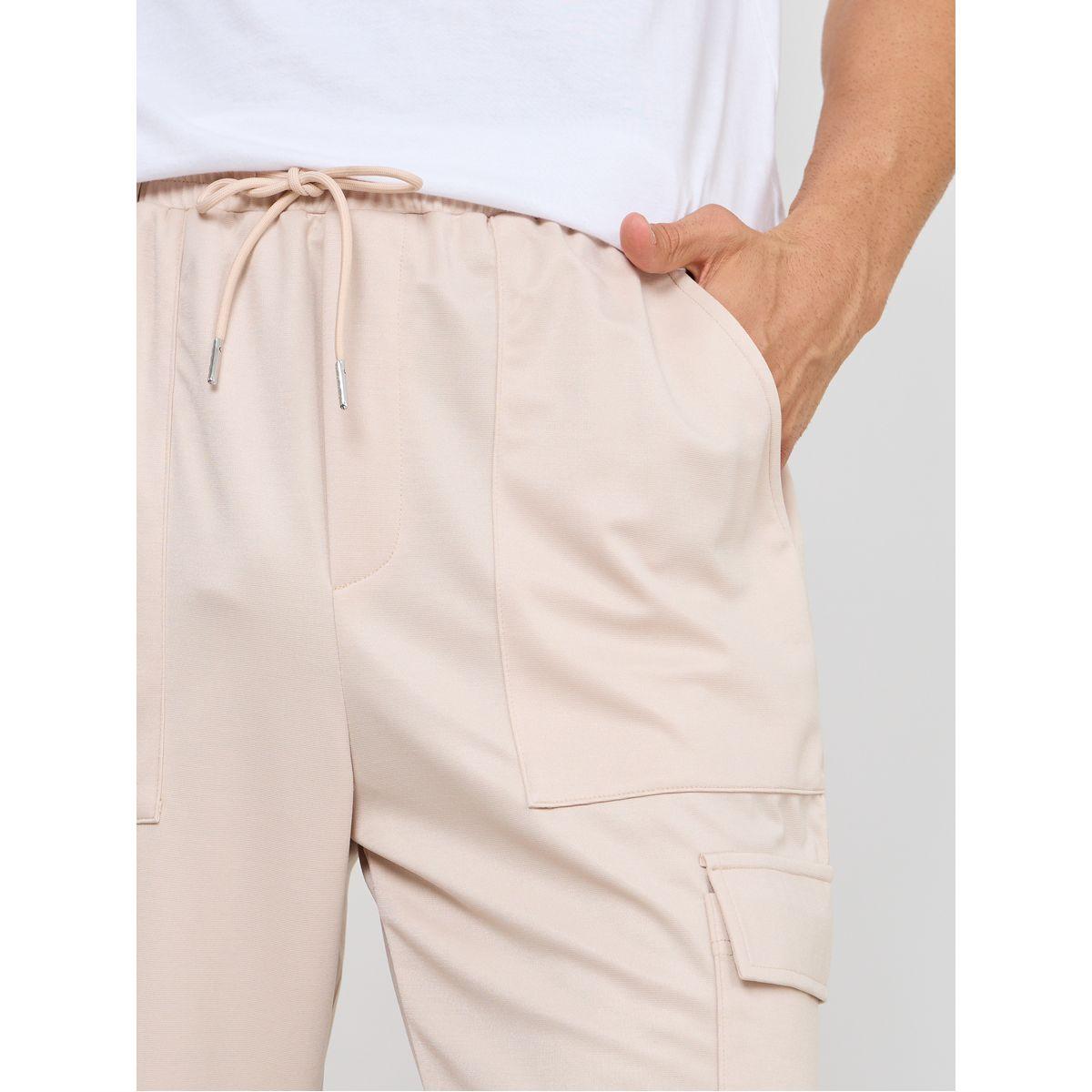 Styli Ponte Panel Knit Cargo Trackpants-men-clothing-bottoms-joggers-image-3