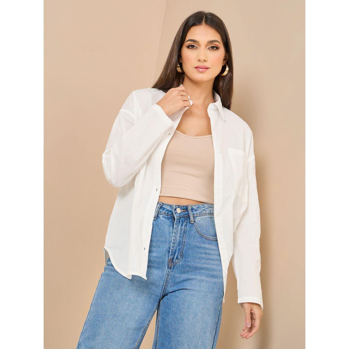 Styli Pocket Detail Curved Hem Boxy Fit Shirt-women-clothing-shirtsandblouses-shirts-image-1