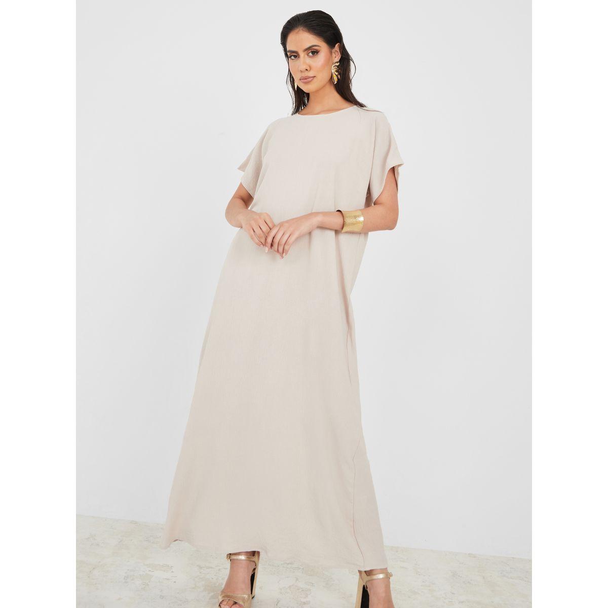Styli Scoop Neck Under Abaya Dress-women-arabicclothing-jalabiyas-image-2