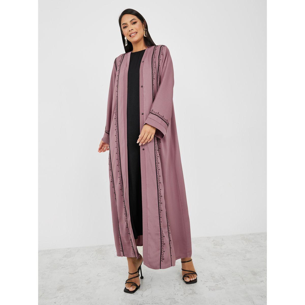 Styli Stone Studded Handwork Abaya-women-arabicclothing-abayas-image-1