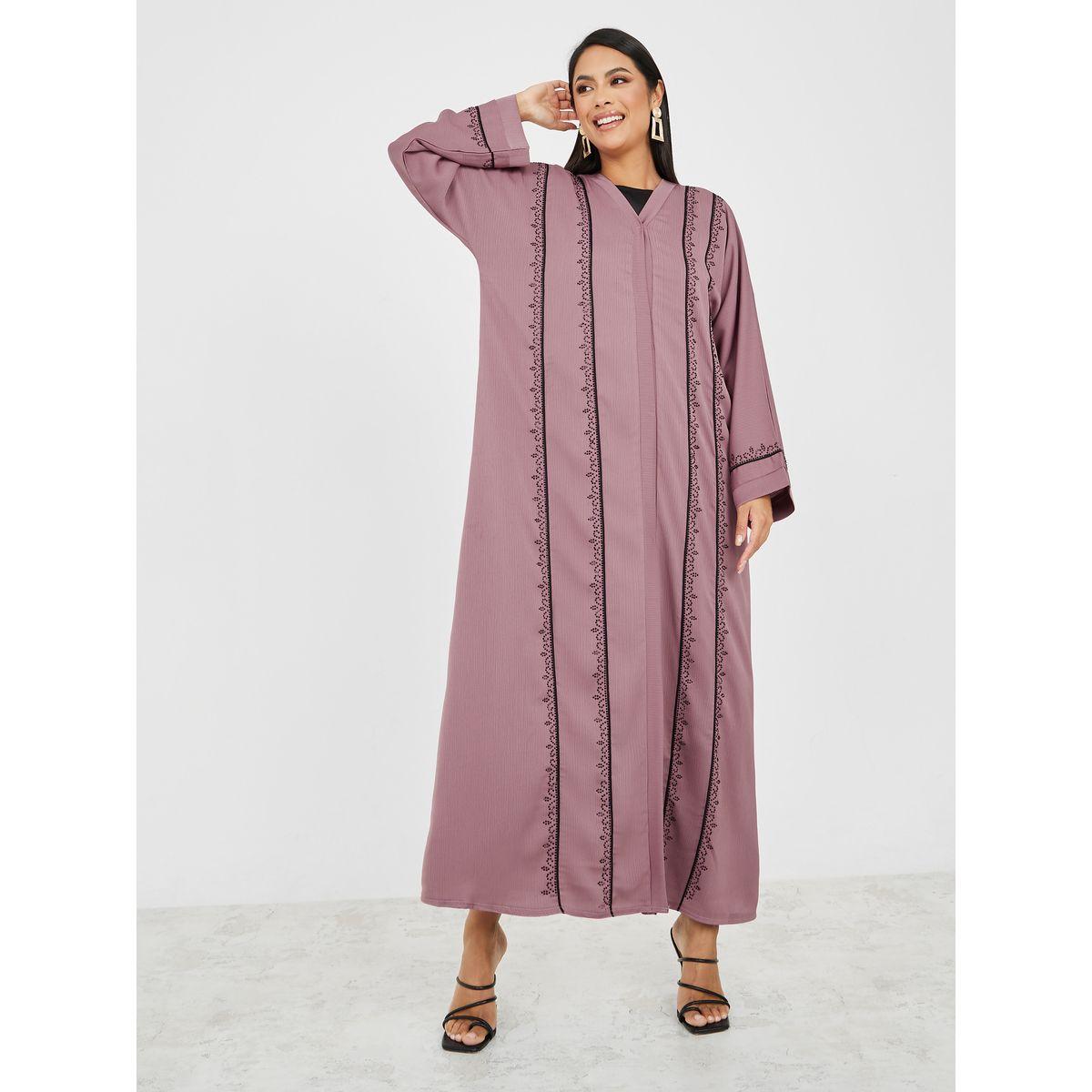 Styli Stone Studded Handwork Abaya-women-arabicclothing-abayas-image-2