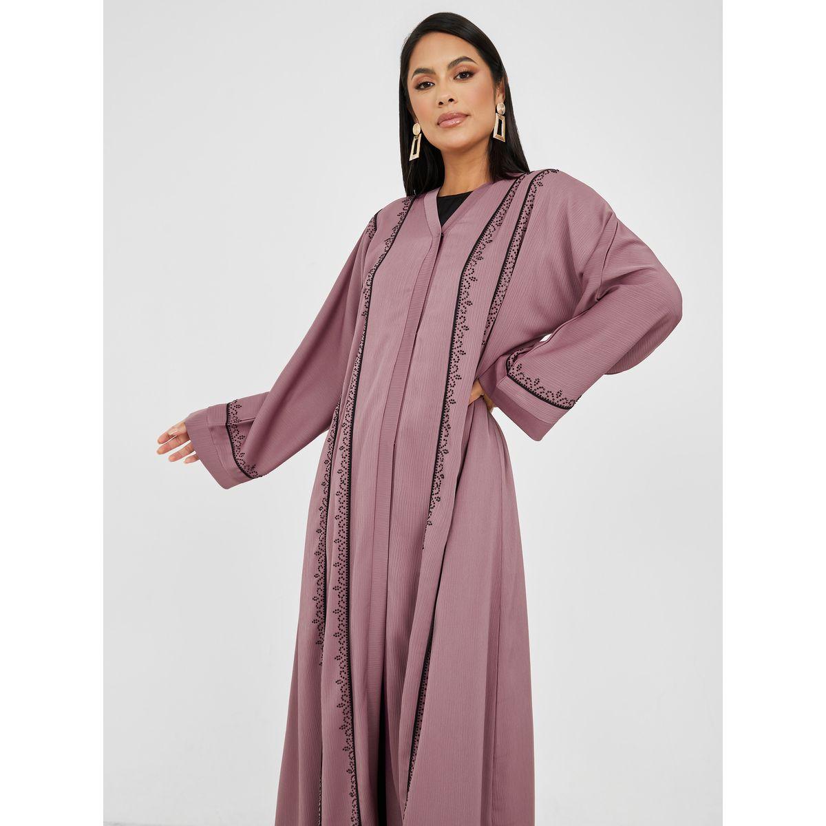 Styli Stone Studded Handwork Abaya-women-arabicclothing-abayas-image-3
