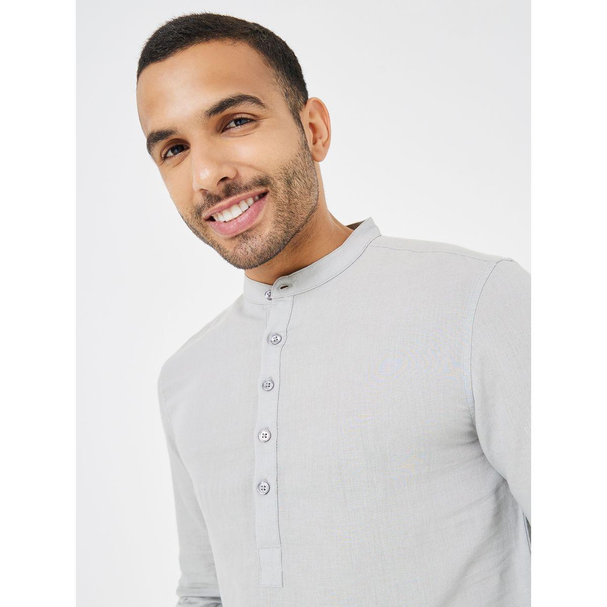 قميص كتان بقصة عادية-men-clothing-shirts-image-3