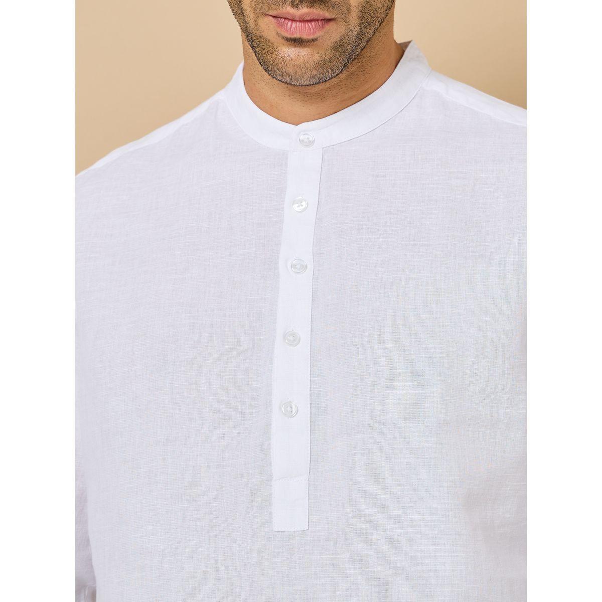 Styli Cotton Linen Half Placket Regular Shirt-men-clothing-shirts-image-3