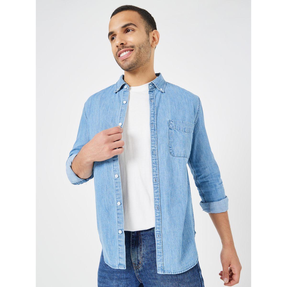 قميص دنيم بقصة سليم-men-clothing-shirts-image-6