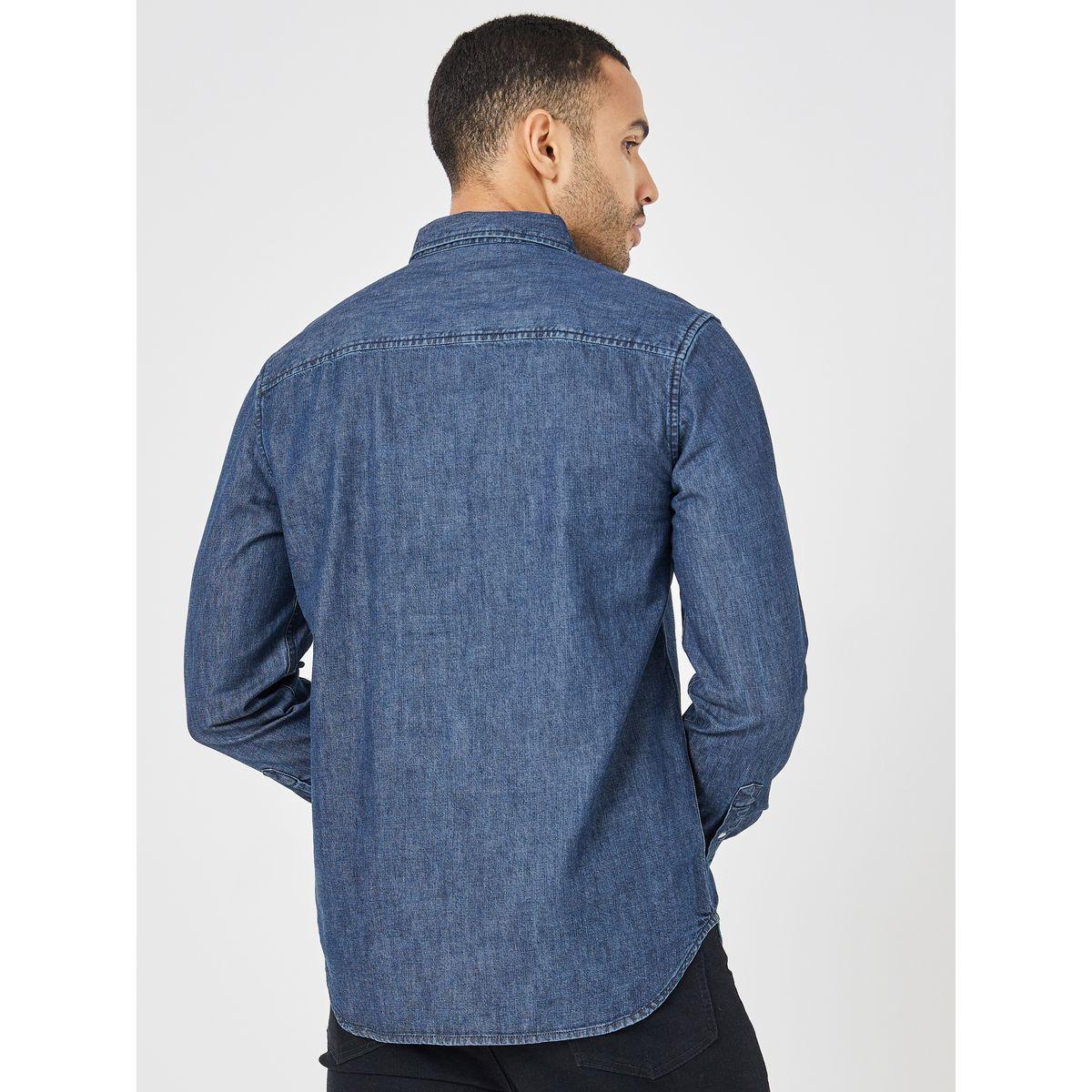 Styli Button-Down Collar Slim Fit Denim Shirt-men-clothing-shirts-image-5