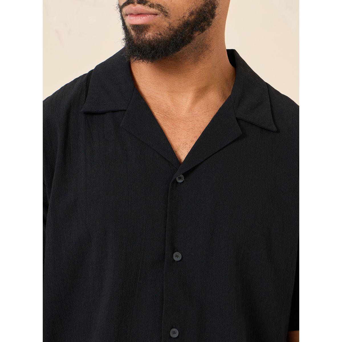 قميص بقصة مريحة واكمام قصيرة-men-clothing-shirts-image-3