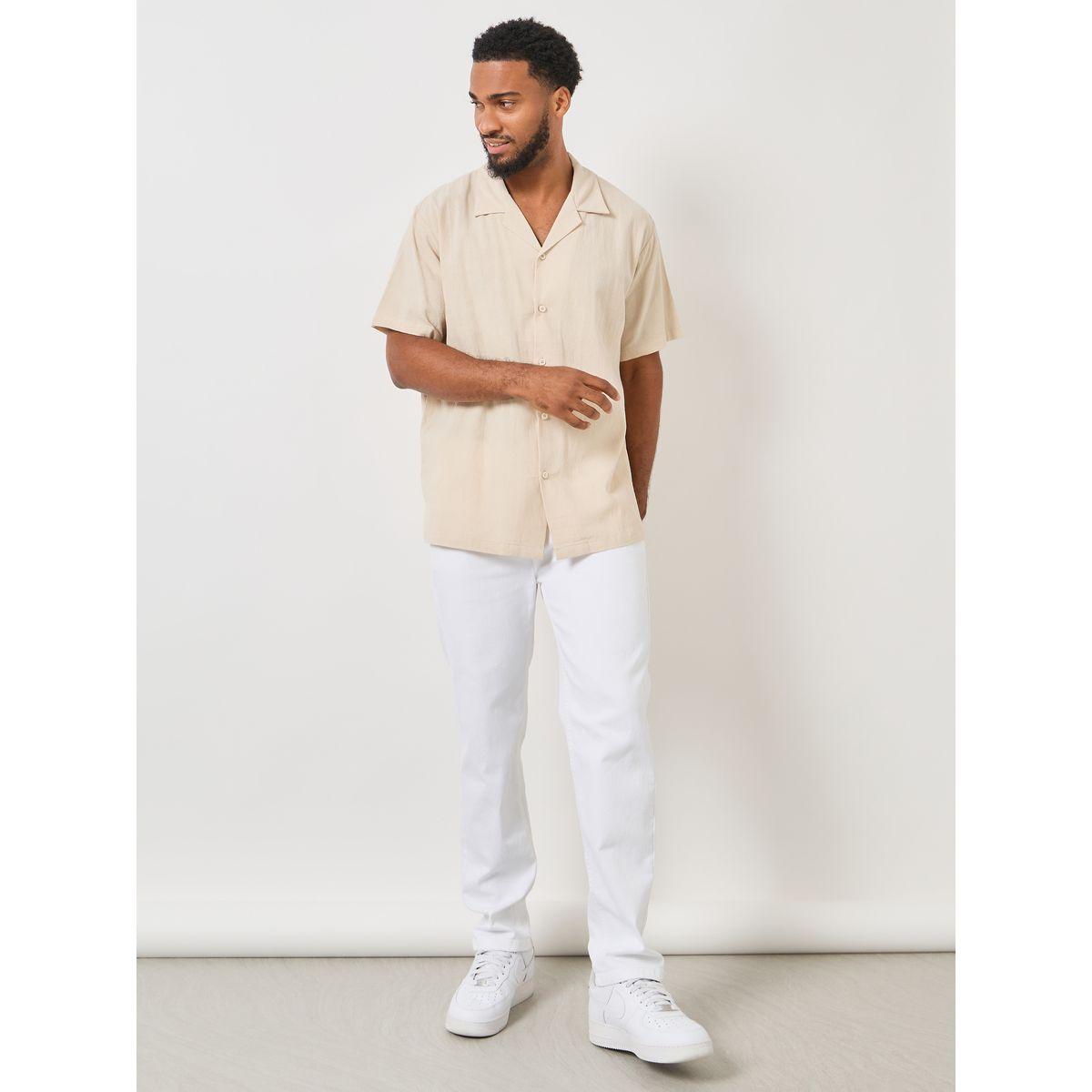 قميص واسع بتفاصيل بارزة الملمس-men-clothing-shirts-image-2
