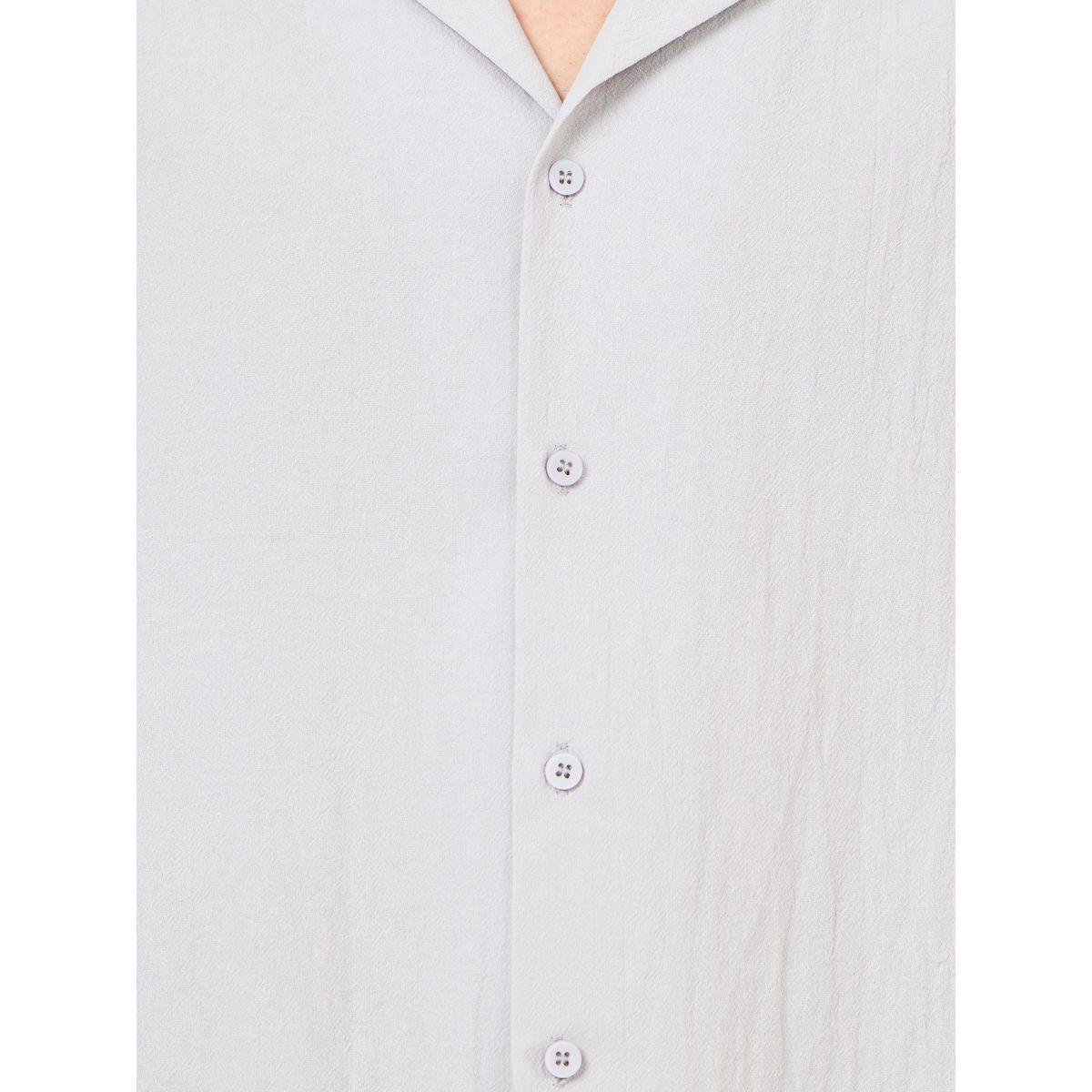 Styli Cotton Textured Resort Collar Relaxed Fit Shirt-men-clothing-shirts-image-3