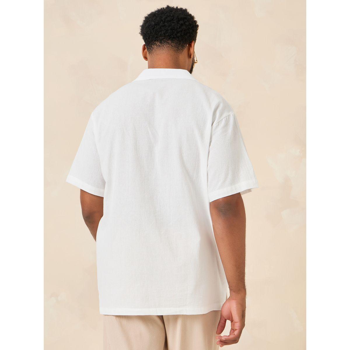 قميص بقصة مريحة واكمام قصيرة-men-clothing-shirts-image-6
