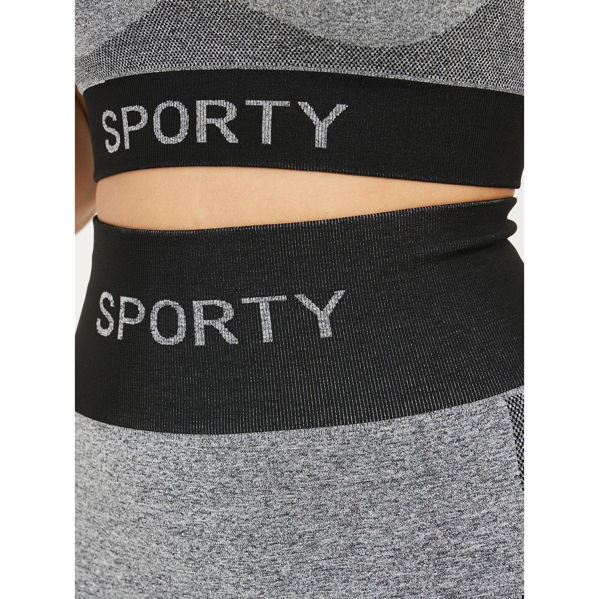 Styli Active Pack of 3 - Melange Sports Bra Zip Up Thumbhole Jacket and Legging Set-sports-women-clothing-trackpantsandtracksuits-image-7
