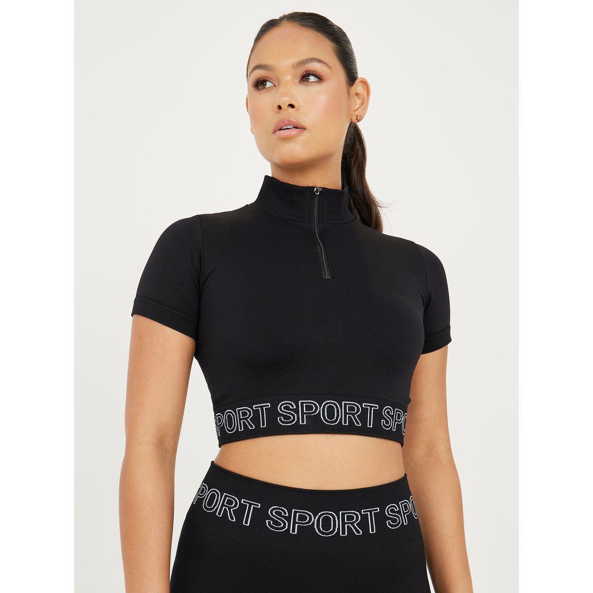 Styli Active Seamless Printed Underband Top and Printed Waistband Legging Set-sports-women-clothing-trackpantsandtracksuits-image-2