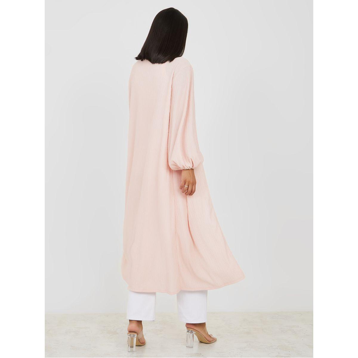 Styli Midi Length Regular Fit Textured Kimono-women-clothing-shirtsandblouses-shirts-image-4