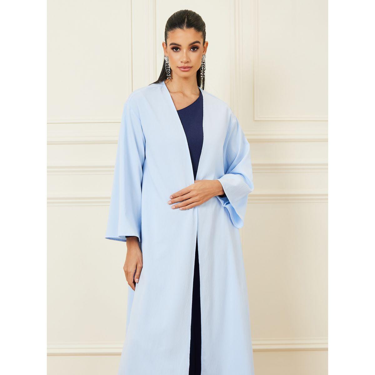 Styli Regular Fit Textured Maxi Length Kimono-women-clothing-shirtsandblouses-shirts-image-2