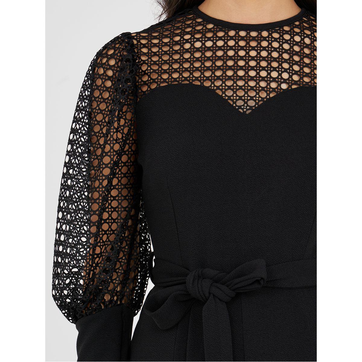 Styli Sweetheart Neck Lace Textured Wide Leg Jumpsuit-women-clothing-jumpsuits-image-3