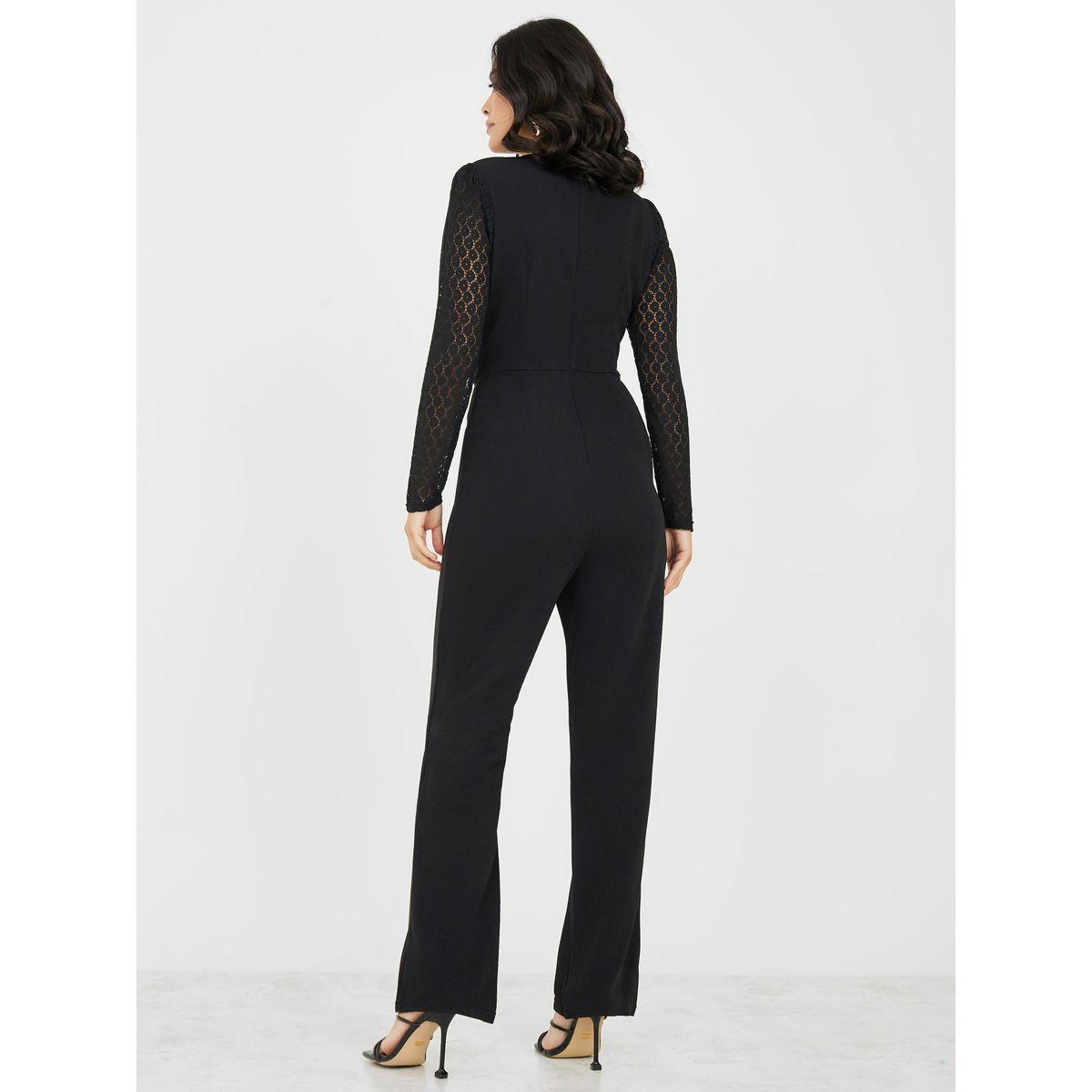Styli Lace Textured Slim Fit Jumpsuit-women-clothing-jumpsuits-image-4