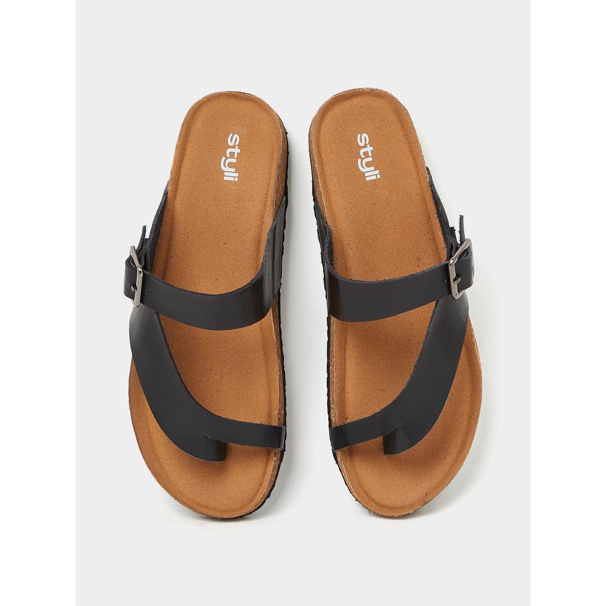 صندل كاجوال بإبزيم غلق-women-shoes-sandals-flats-image-6