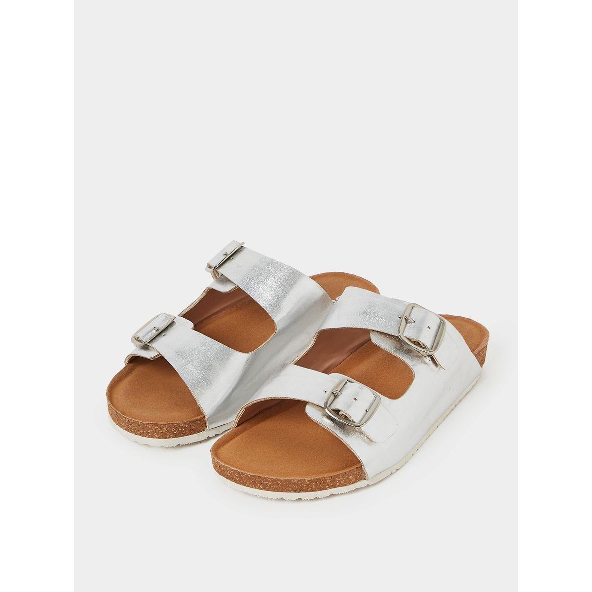 Styli Double Band Buckle Trim Comfort Sandals-women-shoes-sandals-flats-image-3