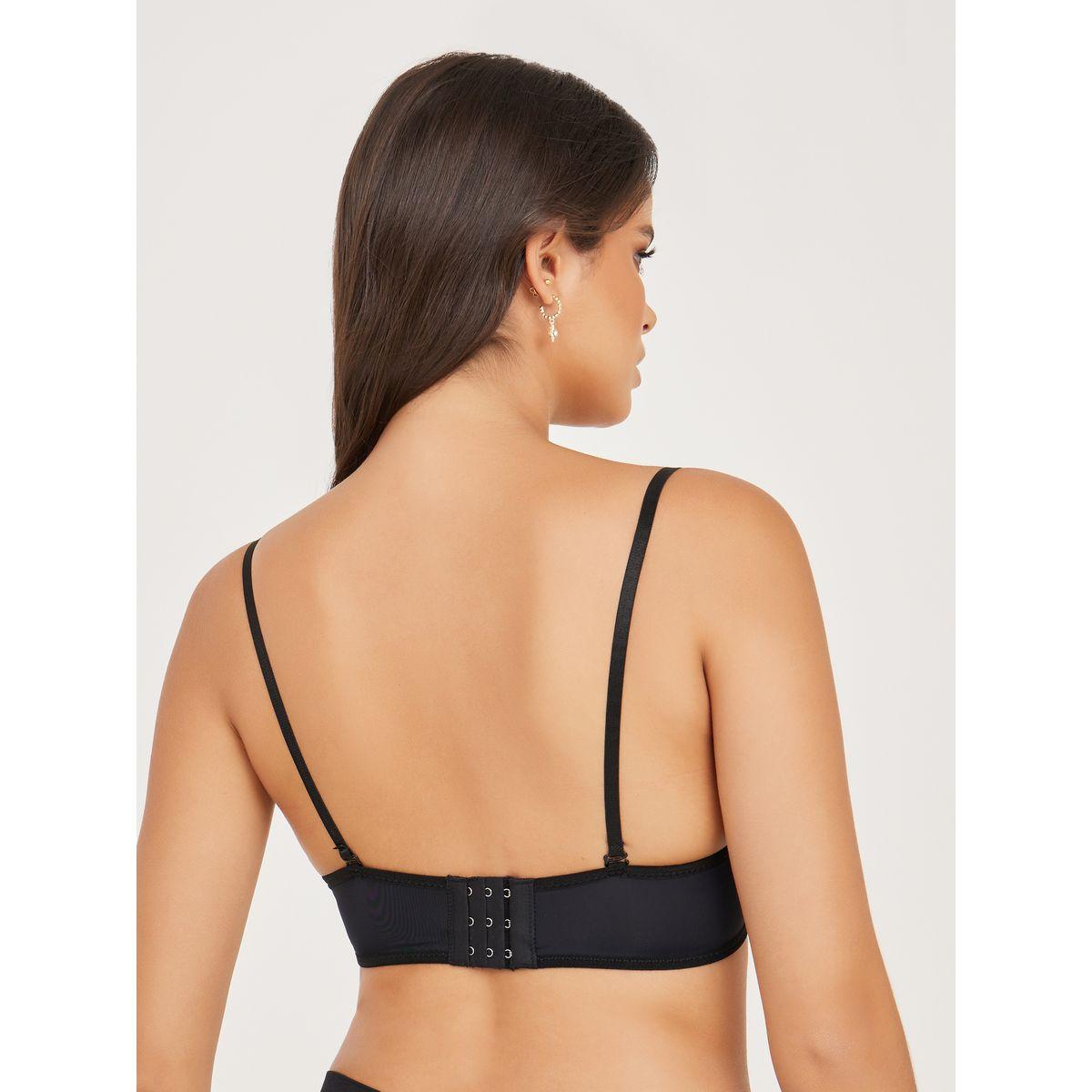 Styli Pack of 2 - Padded Non Wired Balconette Bra with Removable Strap-women-clothing-lingerie-bras-image-4