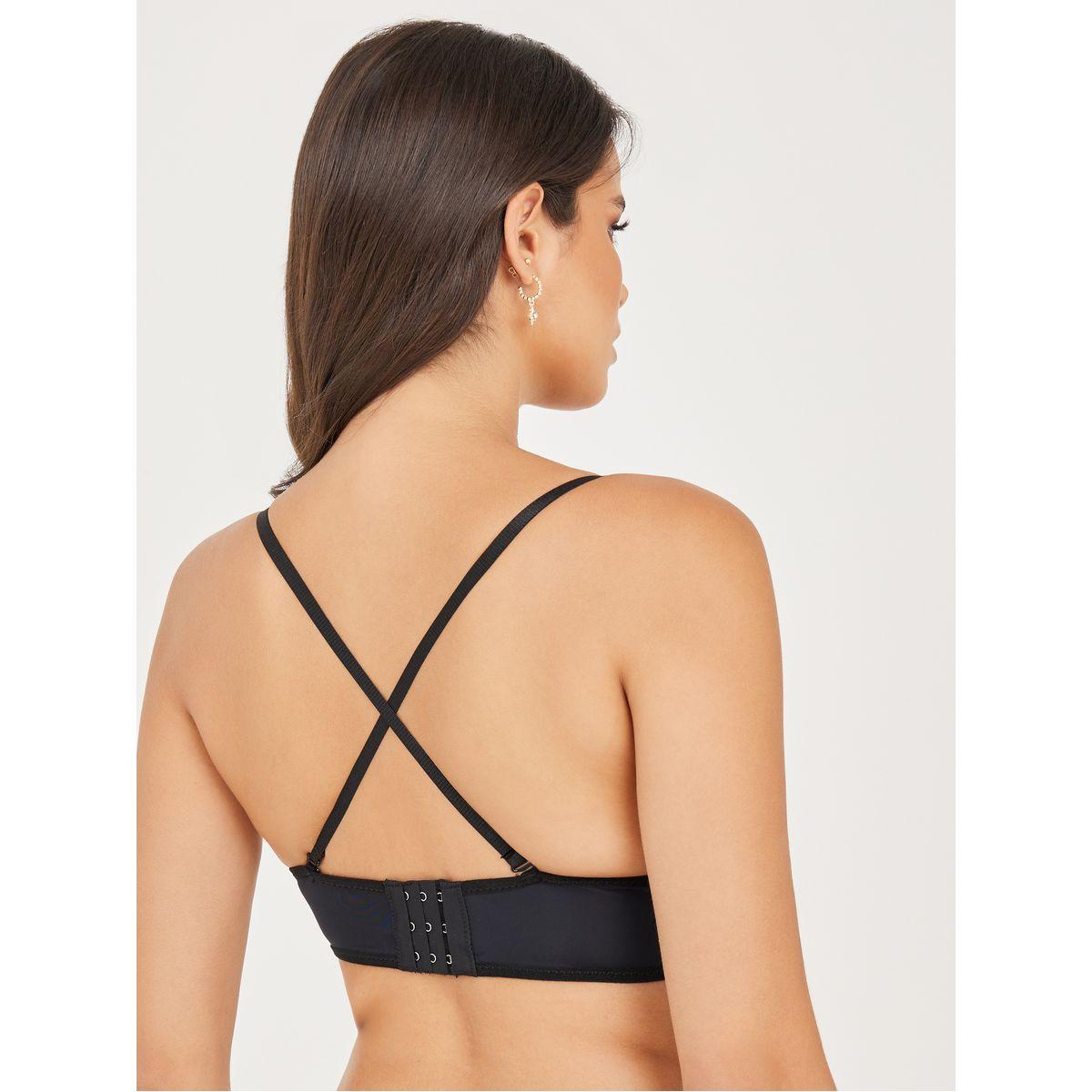 Styli Pack of 2 - Padded Non Wired Balconette Bra with Removable Strap-women-clothing-lingerie-bras-image-5