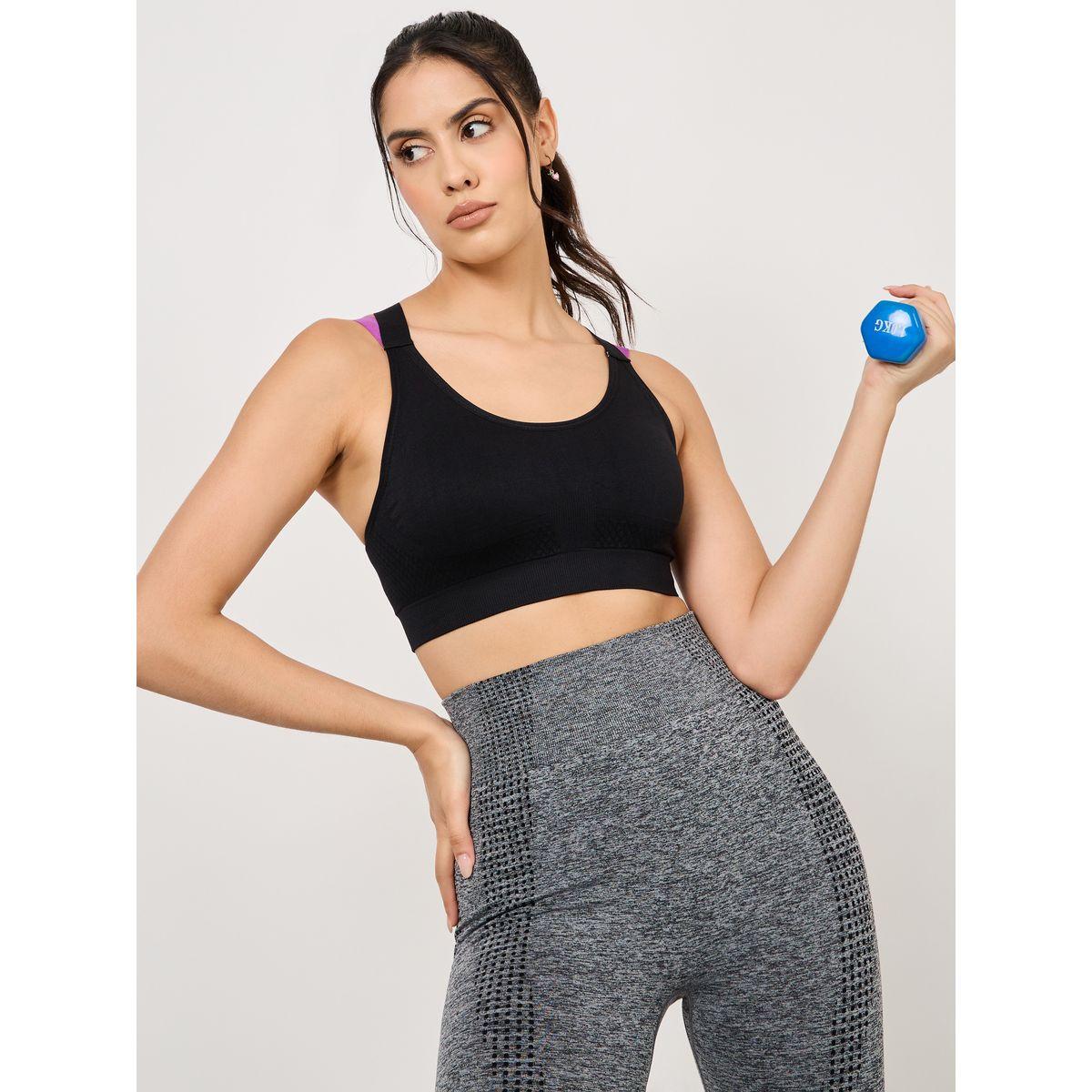 Styli Active Contrast Cross Back Strap Sports Bra-men-clothing-sportswearandactivewear-tshirtsandpolos-image-1