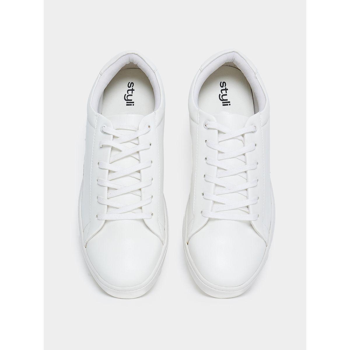 Styli Embroidered Rose Lace Up Sneakers-women-shoes-sneakers-image-4