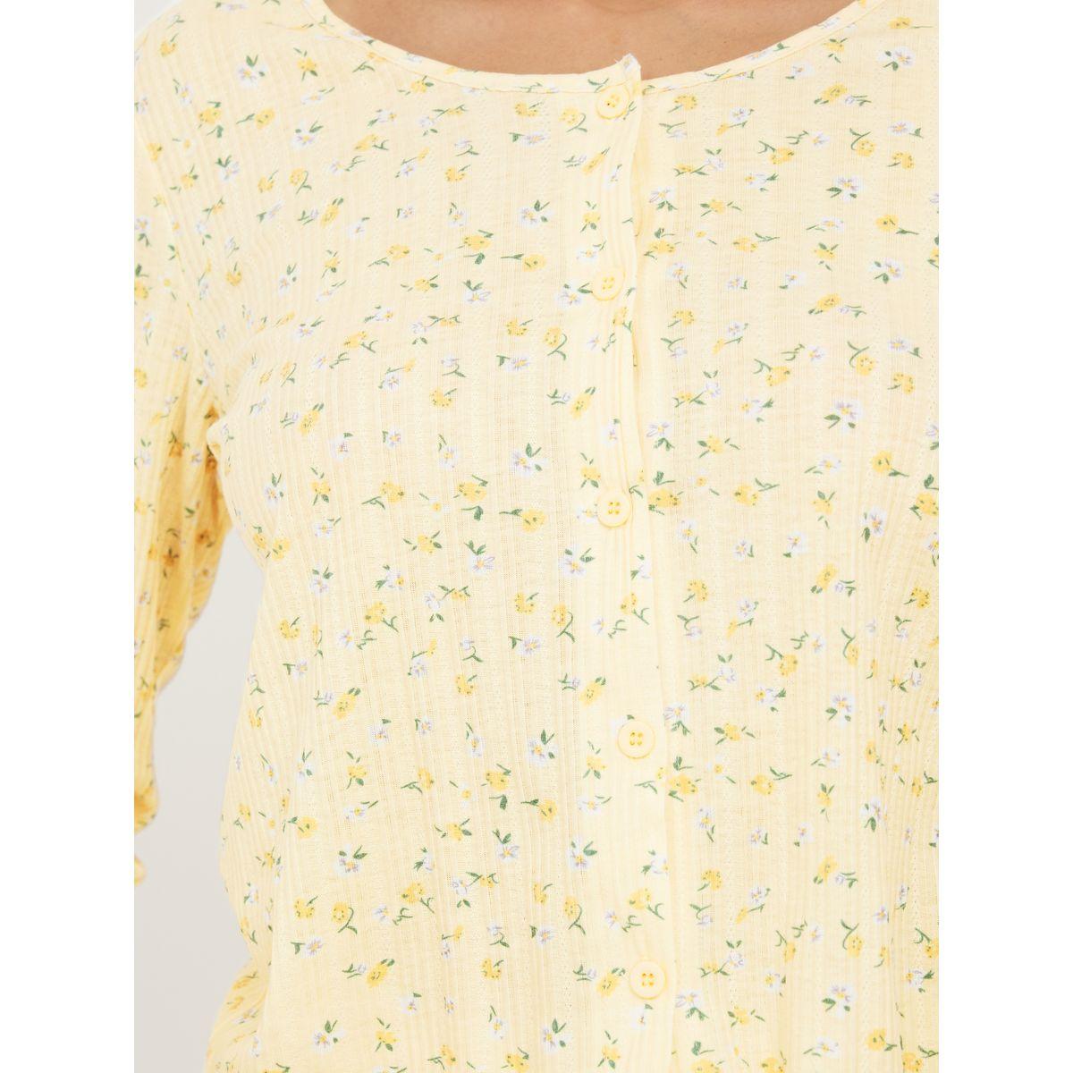 Styli Unwind Ditsy Floral Print Shirt and Pyjama Set-women-clothing-nightwear-pyjamas-longsets-image-4