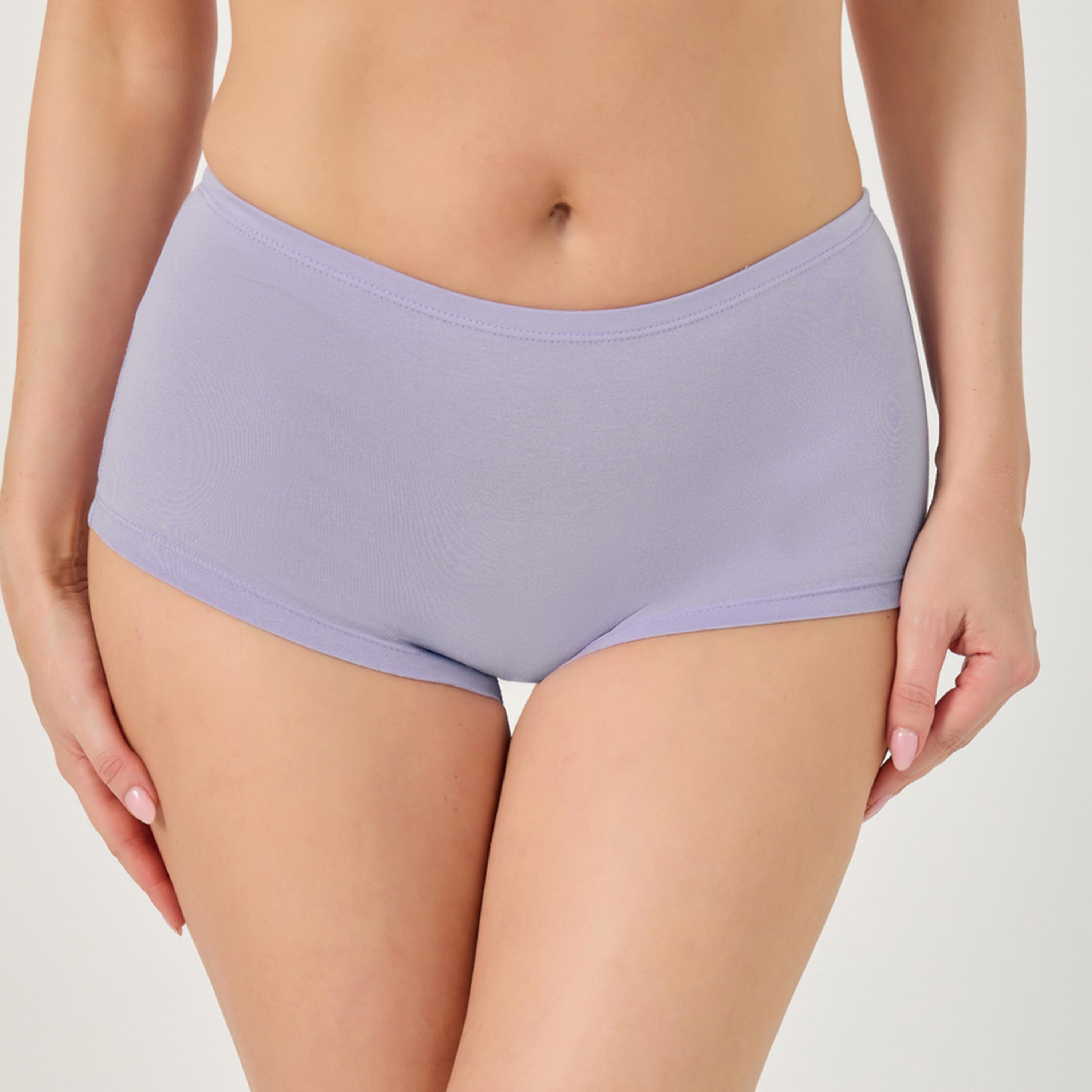 Styli Pack of 3 - Solid Cotton Boyshorts-women-clothing-lingerie-panties-image-2