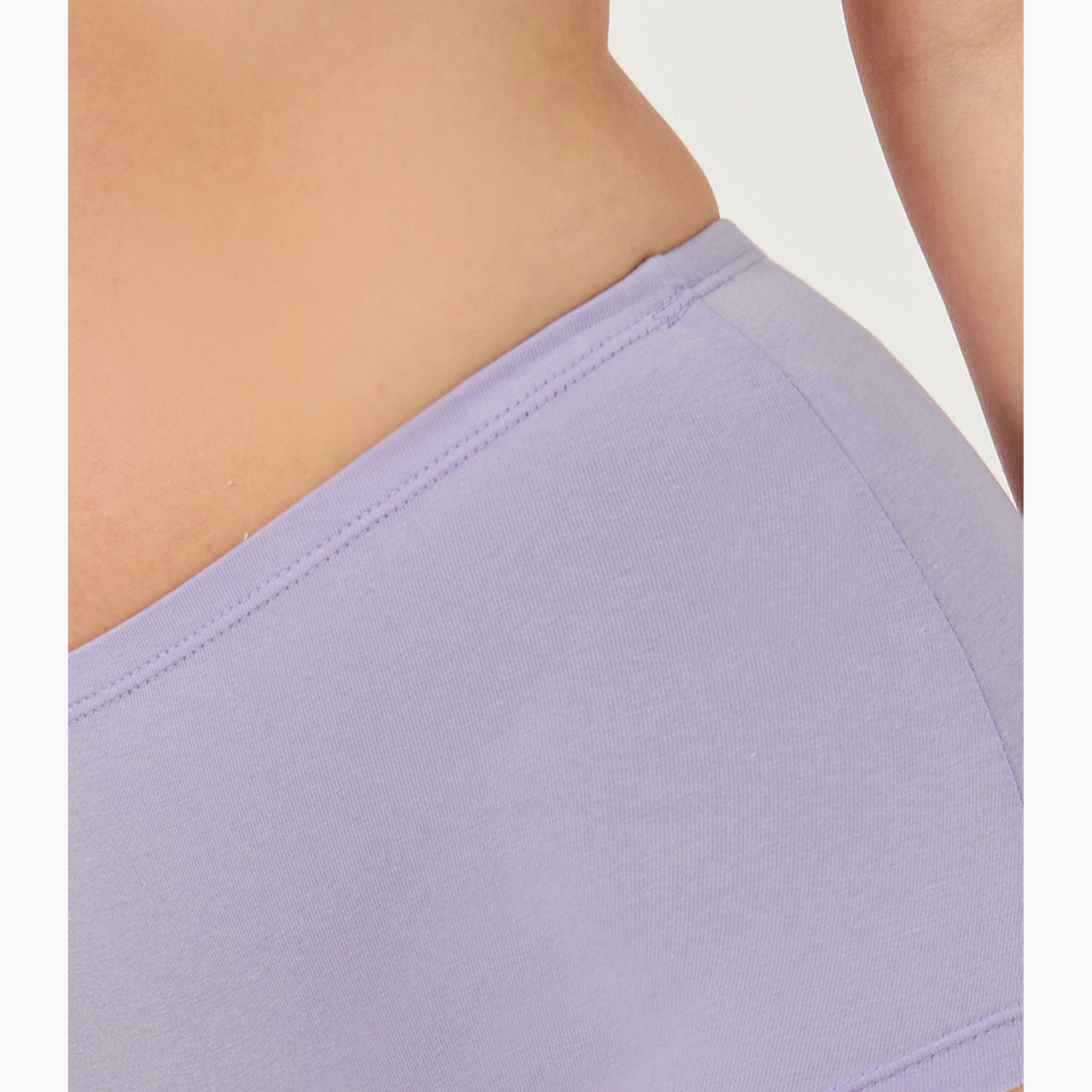 Styli Pack of 3 - Solid Cotton Boyshorts-women-clothing-lingerie-panties-image-3