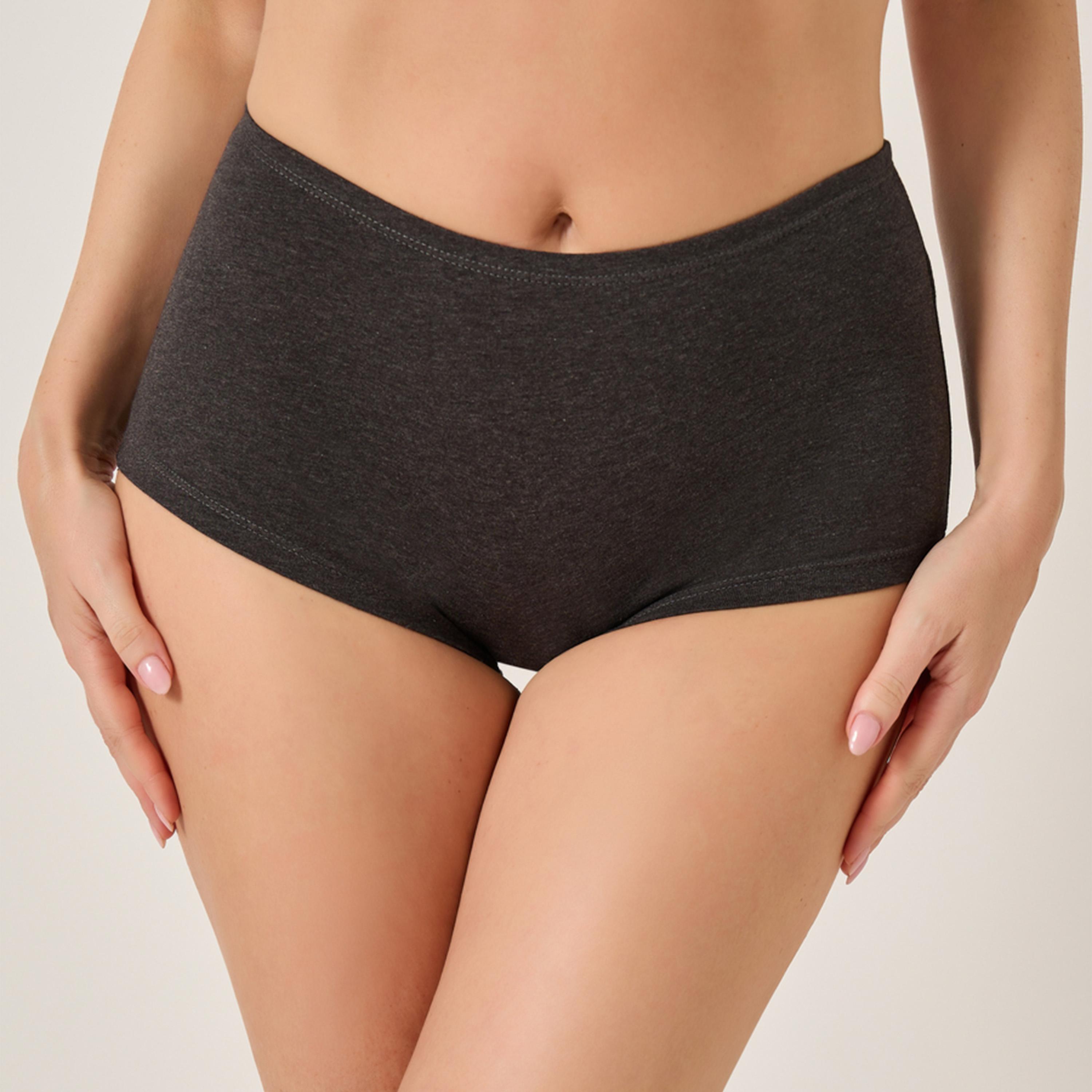 Styli Pack of 3 - Solid Cotton Boyshorts-women-clothing-lingerie-panties-image-5