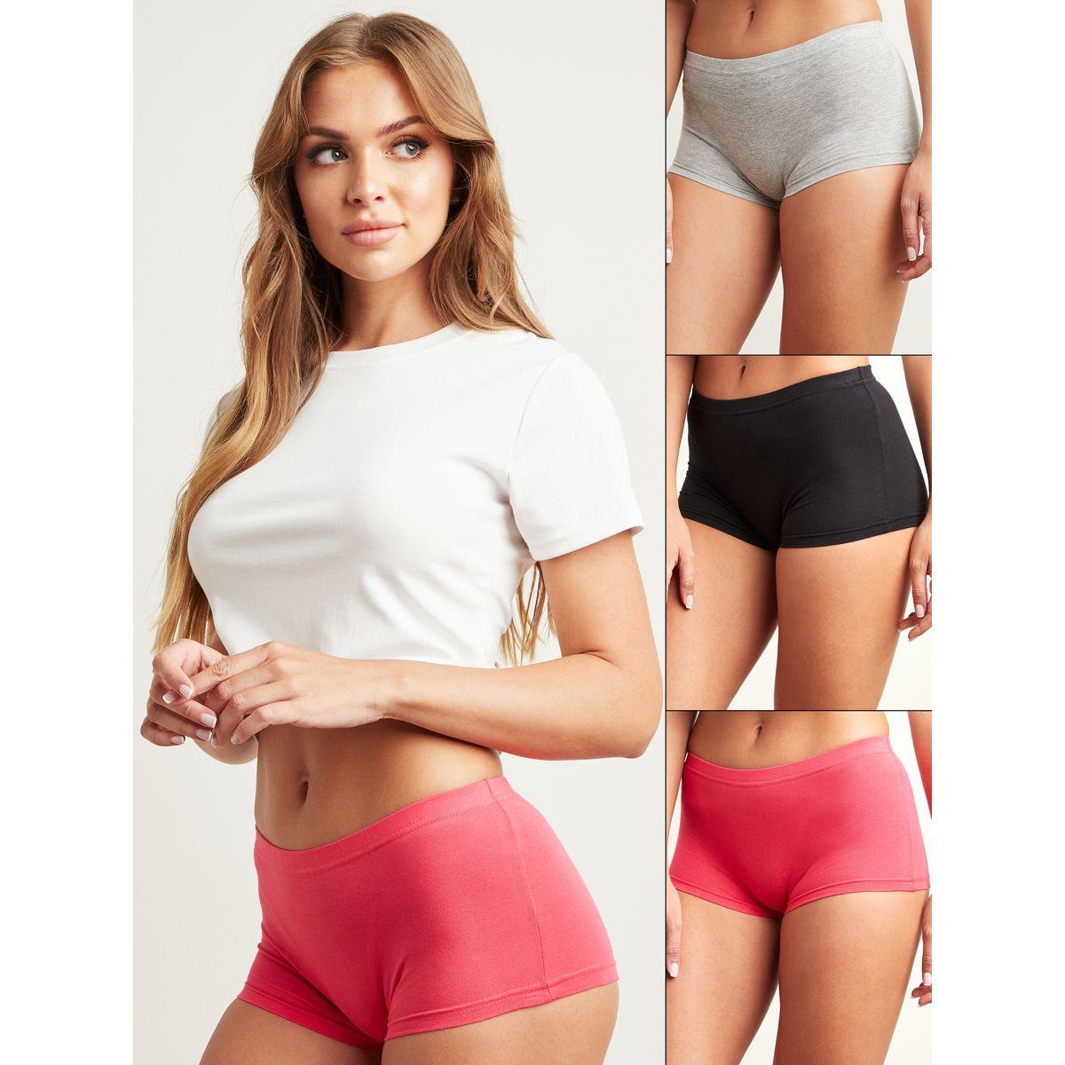 Styli Pack of 3 - Cotton Boyshorts-women-clothing-lingerie-panties-image-1
