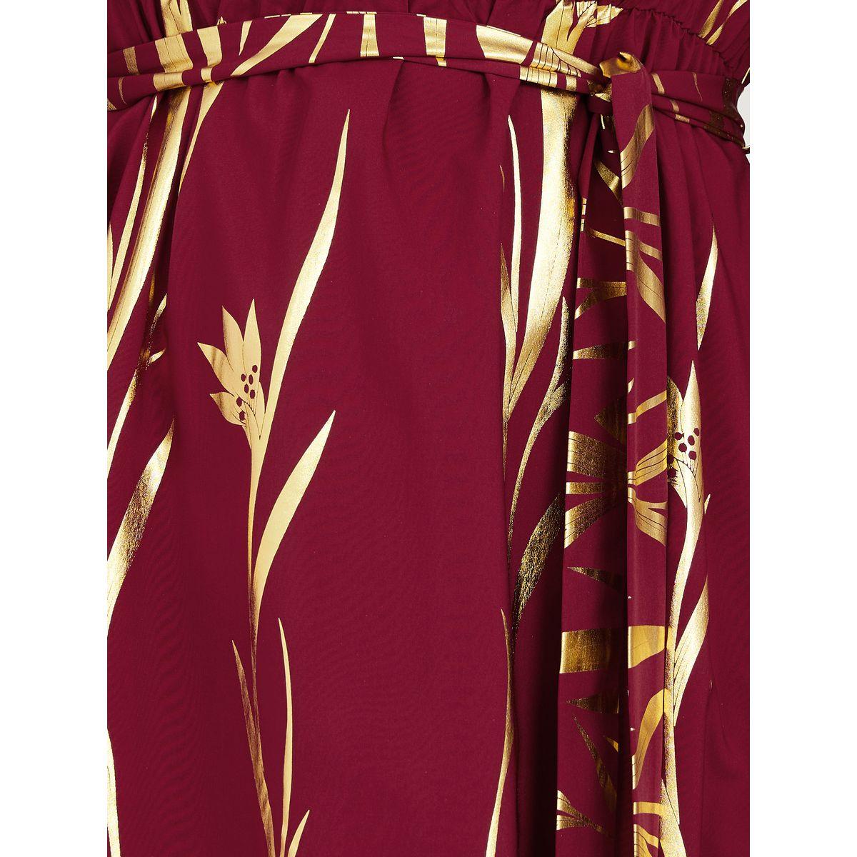 فستان طويل مطبع بزهور فويل-women-clothing-dresses-image-3