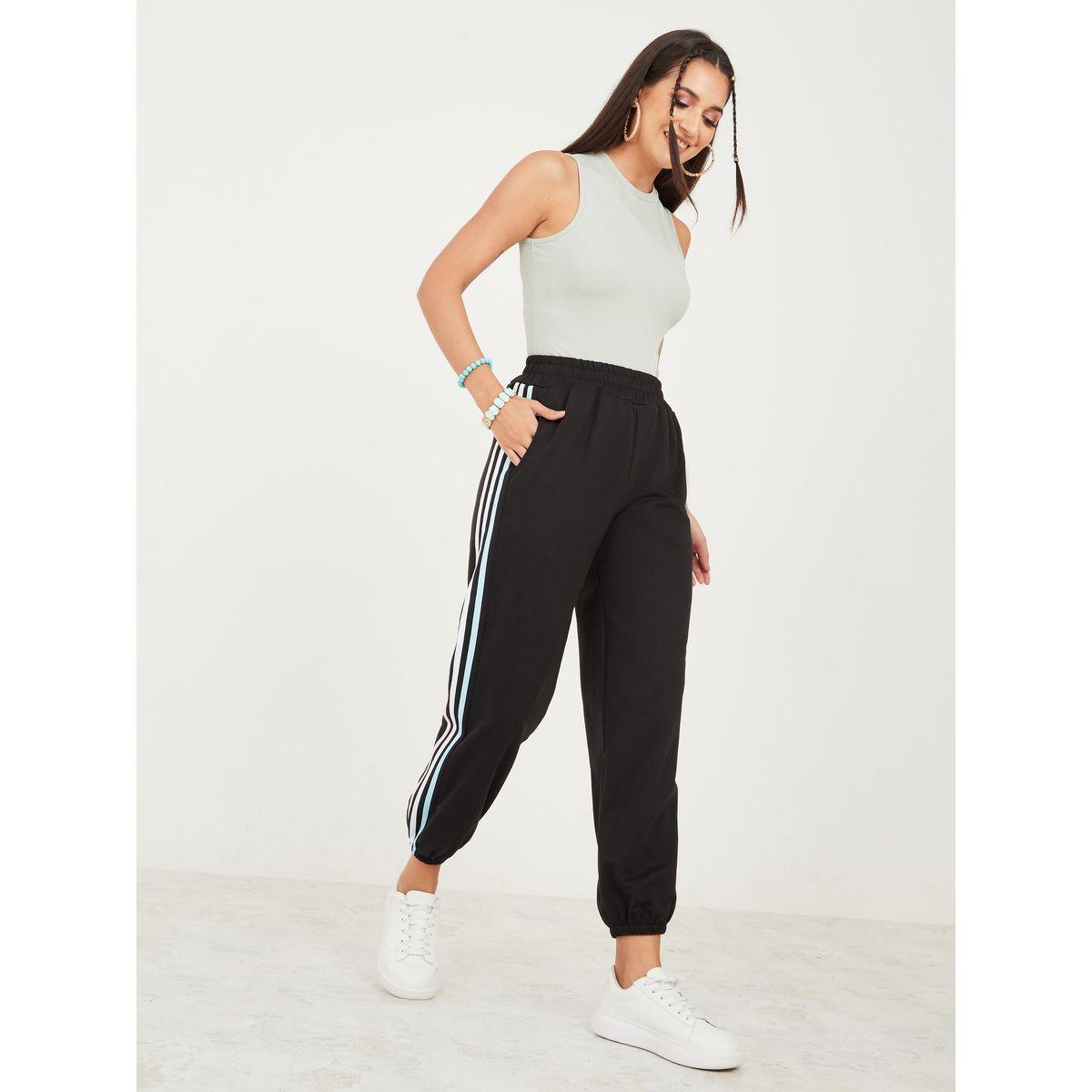 بنطال بخطوط جانبية ورباط خصر-women-clothing-bottoms-trousers-image-2