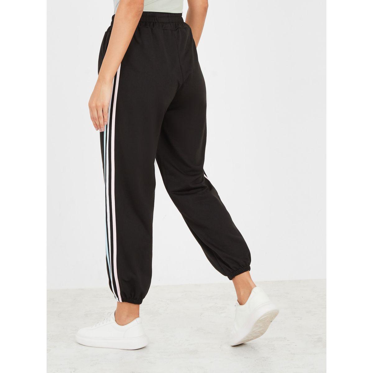 بنطال بخطوط جانبية ورباط خصر-women-clothing-bottoms-trousers-image-4