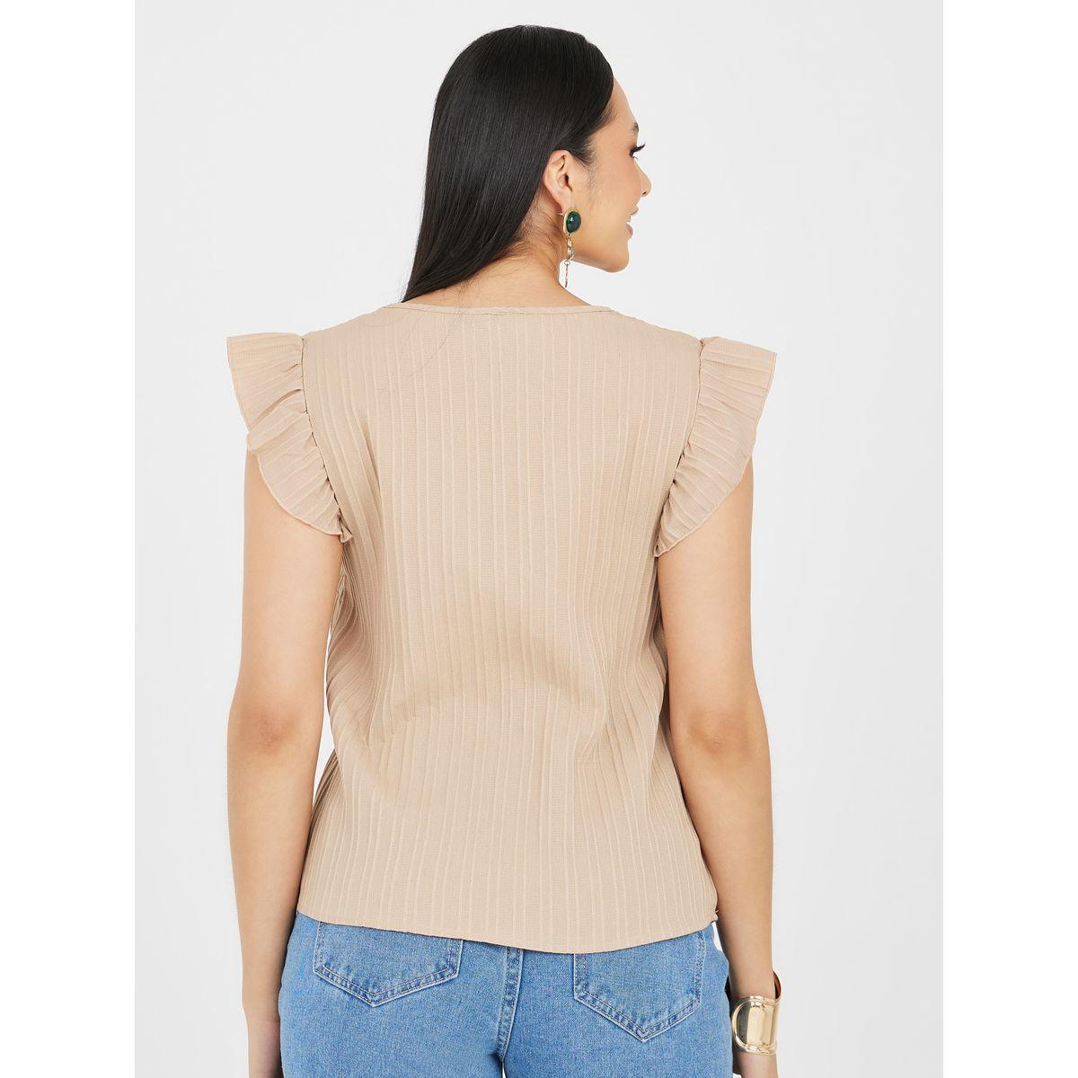 Styli Textured Ruffle Sleeves Regular Fit Top-women-clothing-shirtsandblouses-blouses-image-4