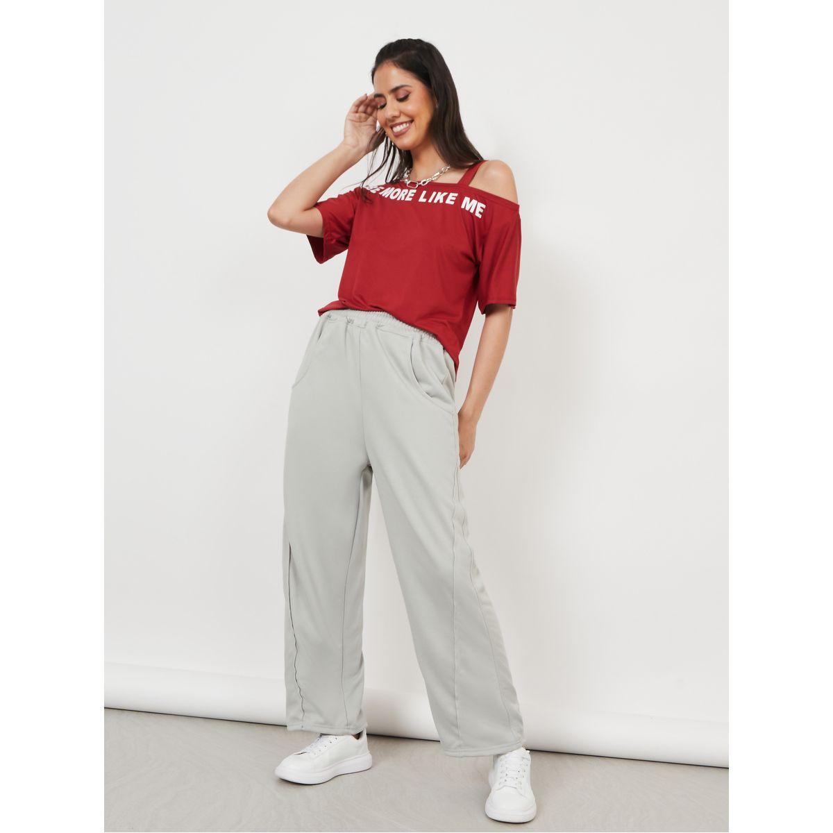 Styli Straight Leg Elastic Waistband Pants-women-clothing-bottoms-trousers-image-2