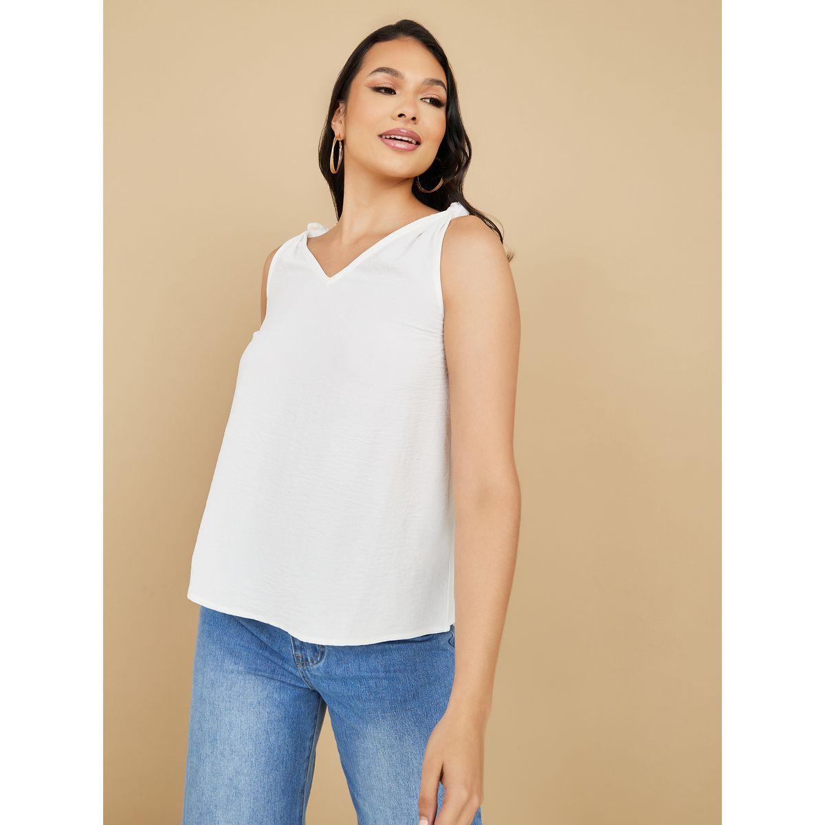 Styli Regular Fit Knotted Shoulder Cami-women-clothing-tshirts-image-1