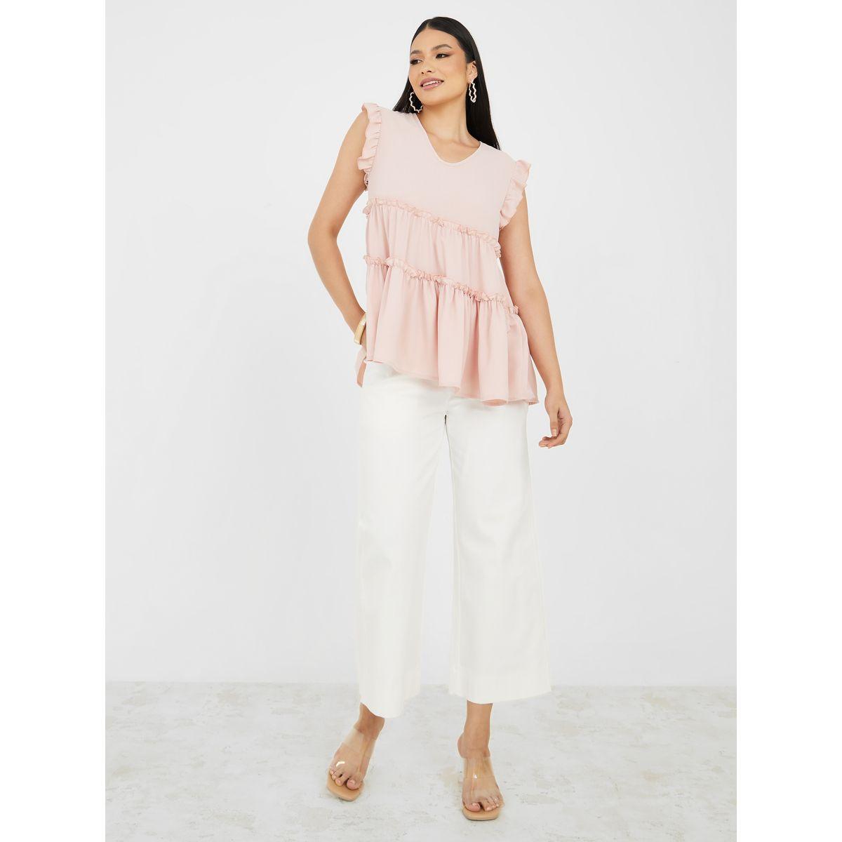 Styli Ruffled Tiered Boxy Fit Sleeveless Top-women-clothing-shirtsandblouses-blouses-image-2