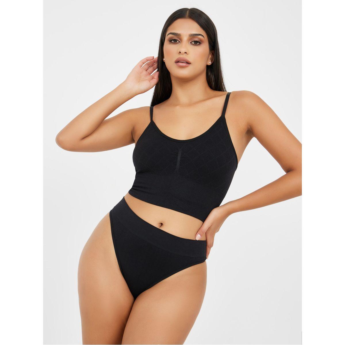 Styli Textured Seamless Crop Top-women-clothing-lingerie-bras-image-1