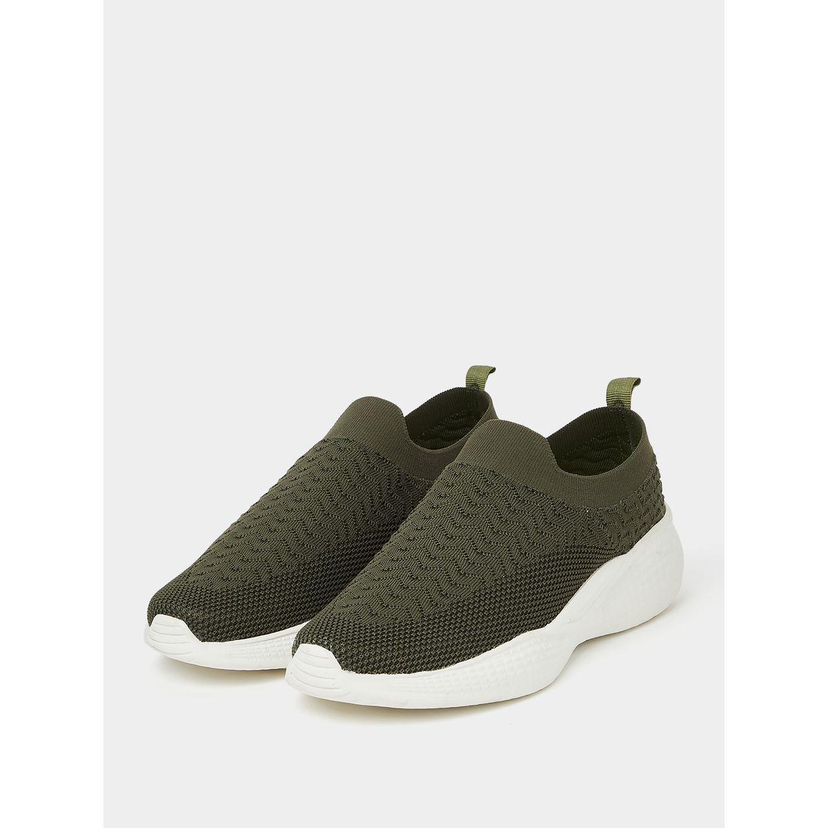 Styli Solid Knit Pull On Sneakers-men-shoes-sneakers-image-2