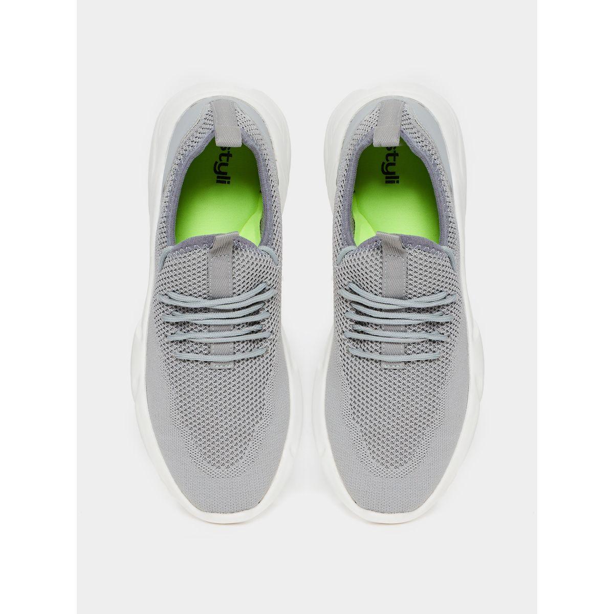 Styli Mesh Detail Lace Up Slip On Sneakers-men-shoes-sneakers-image-4