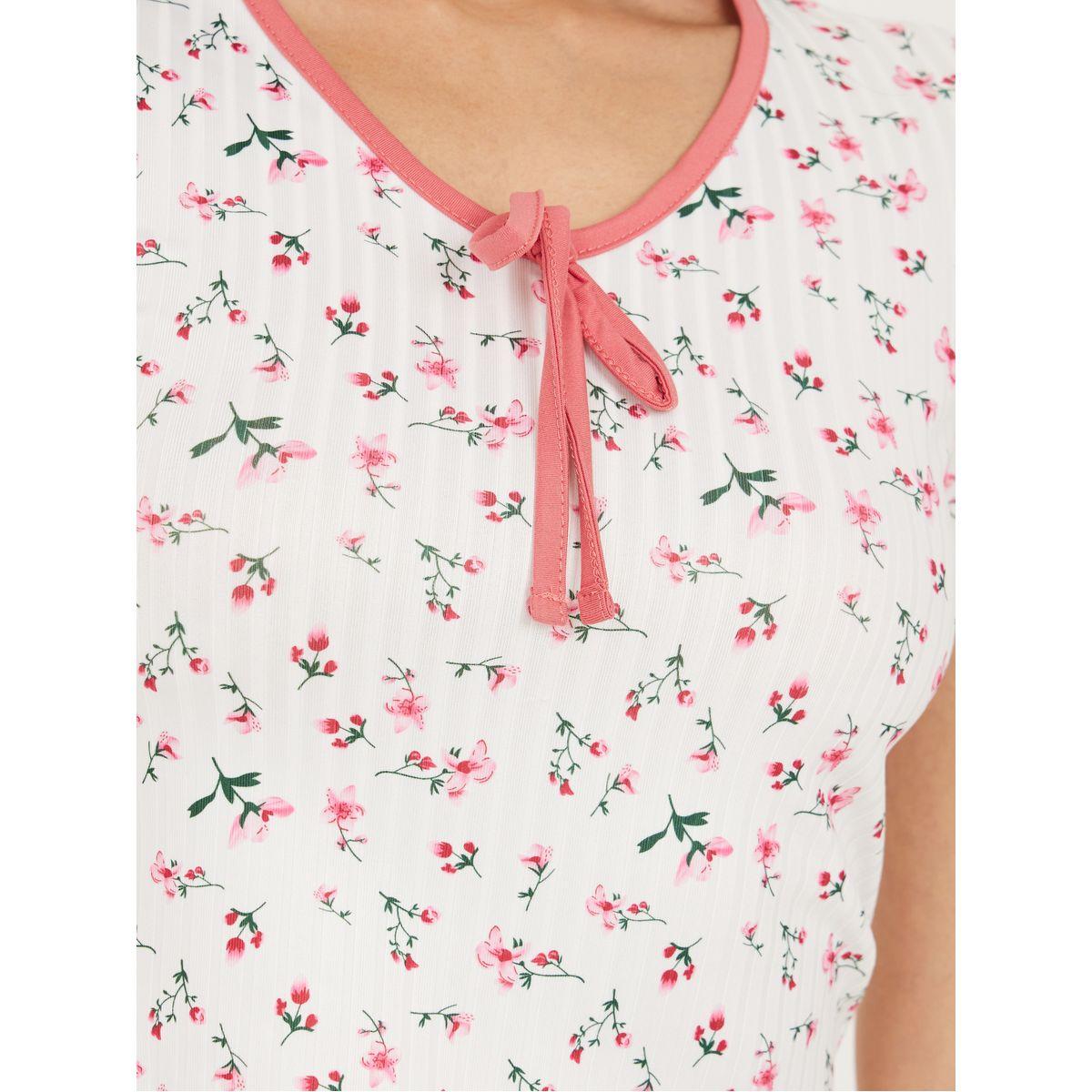 طقم بيجاما من ( تيشيرت + بنطال )-women-clothing-nightwear-pyjamas-longsets-image-4