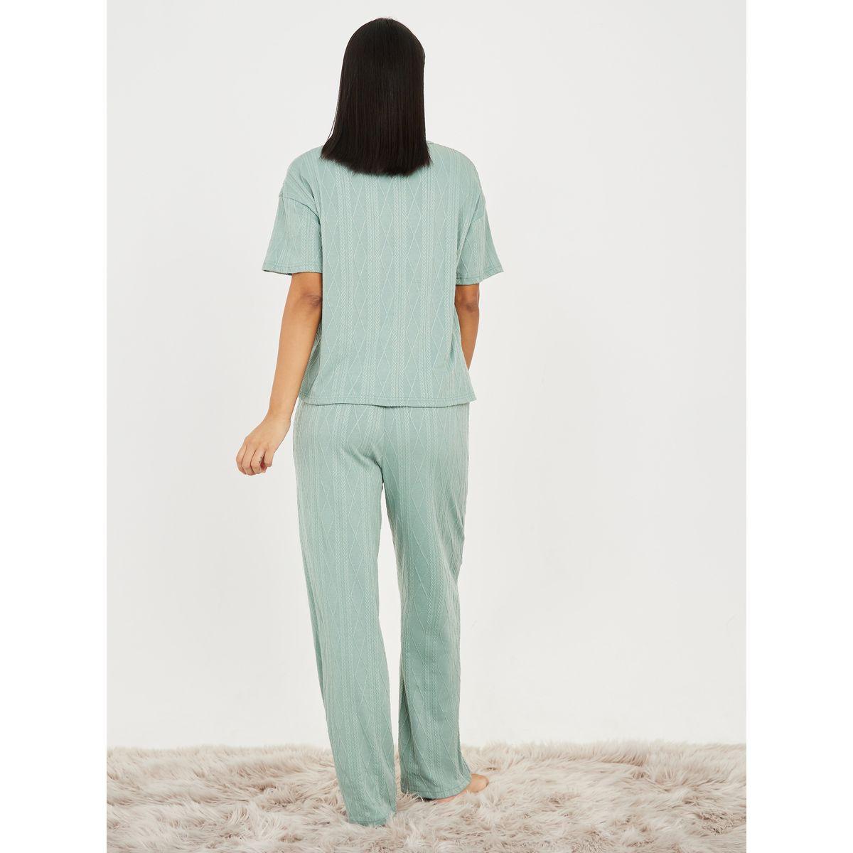 طقم بيجاما من ( تيشيرت + بنطال )-women-clothing-nightwear-pyjamas-longsets-image-6