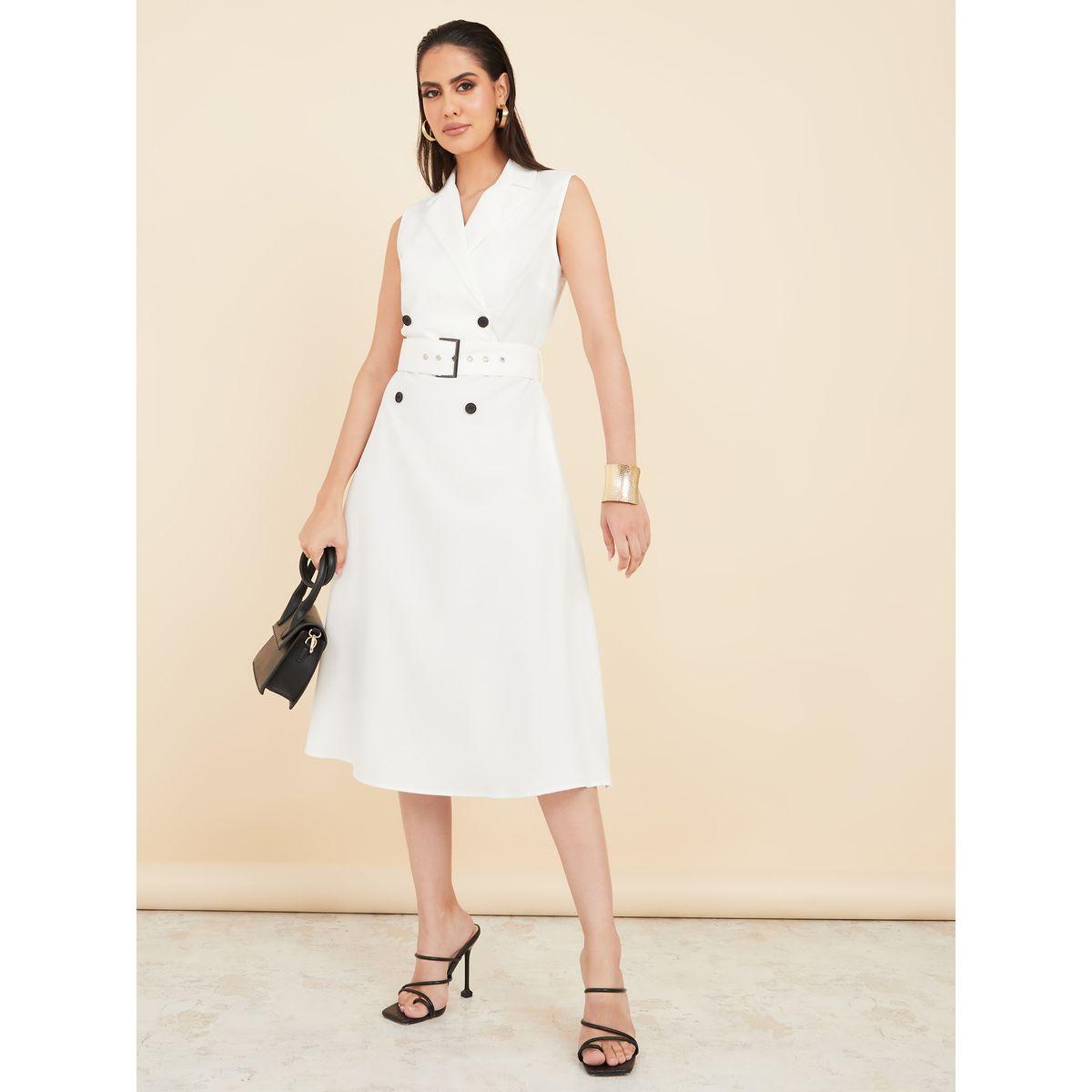 Styli Belted Sleeveless Blazer Midi Dress-women-clothing-dresses-image-2