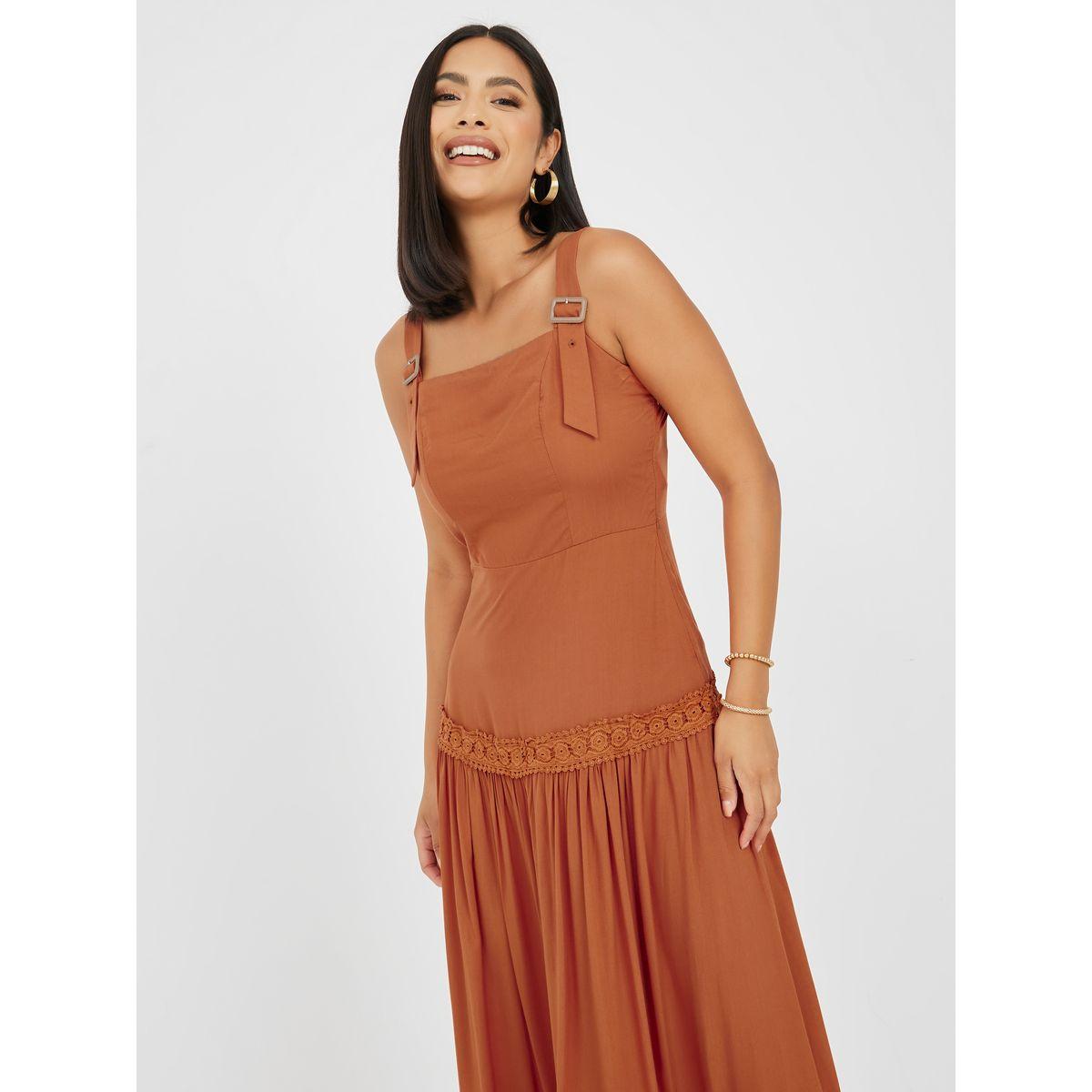 Styli Buckle Strap Tiered Maxi Dress-women-clothing-dresses-image-2