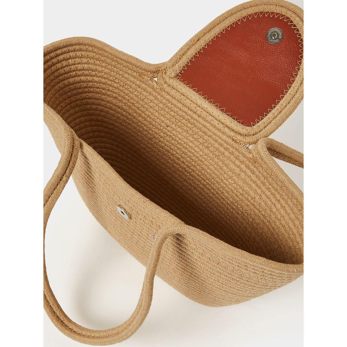 Styli Contrast Flap Textured Shoulder Bag-women-bagsandwallets-handbags-image-3